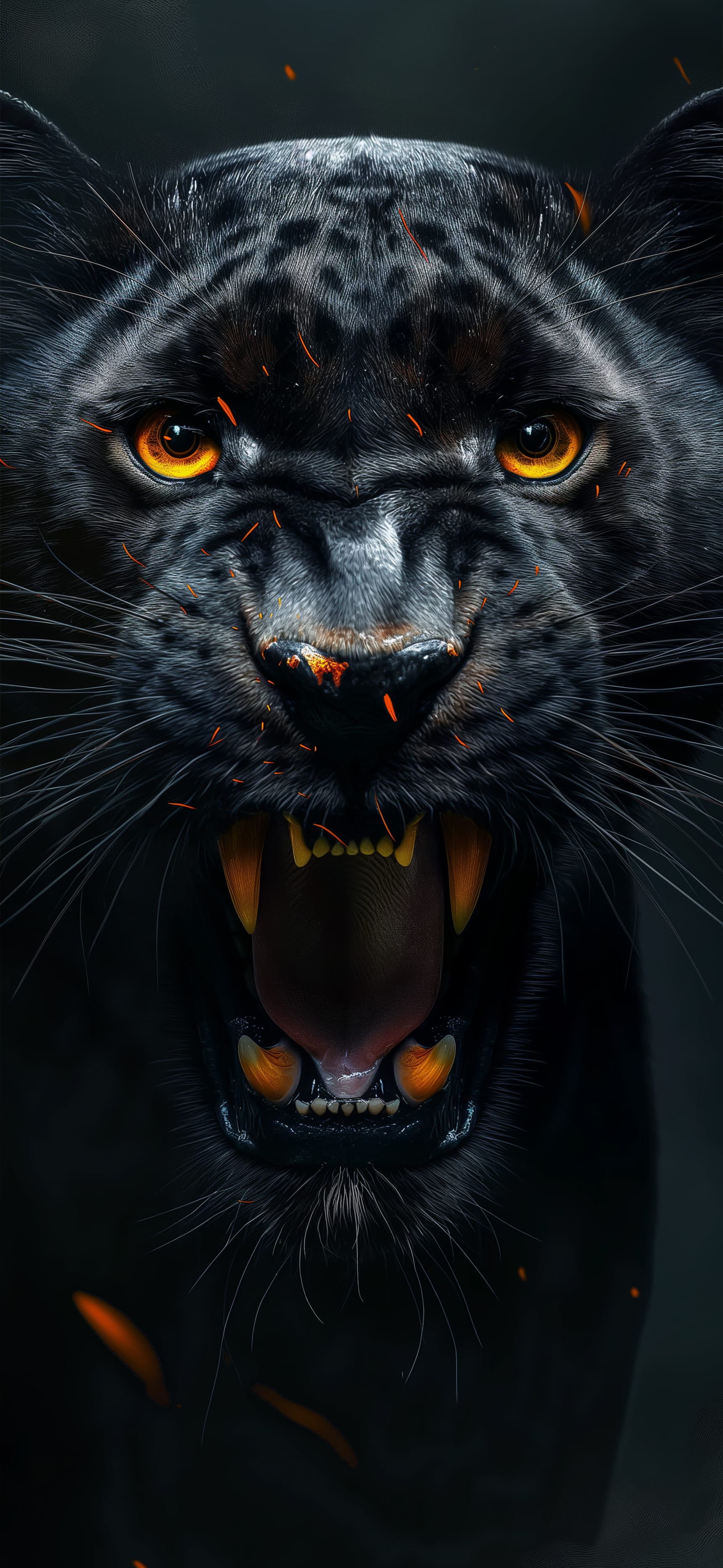 Fierce Panther Gaze - free phone wallpaper