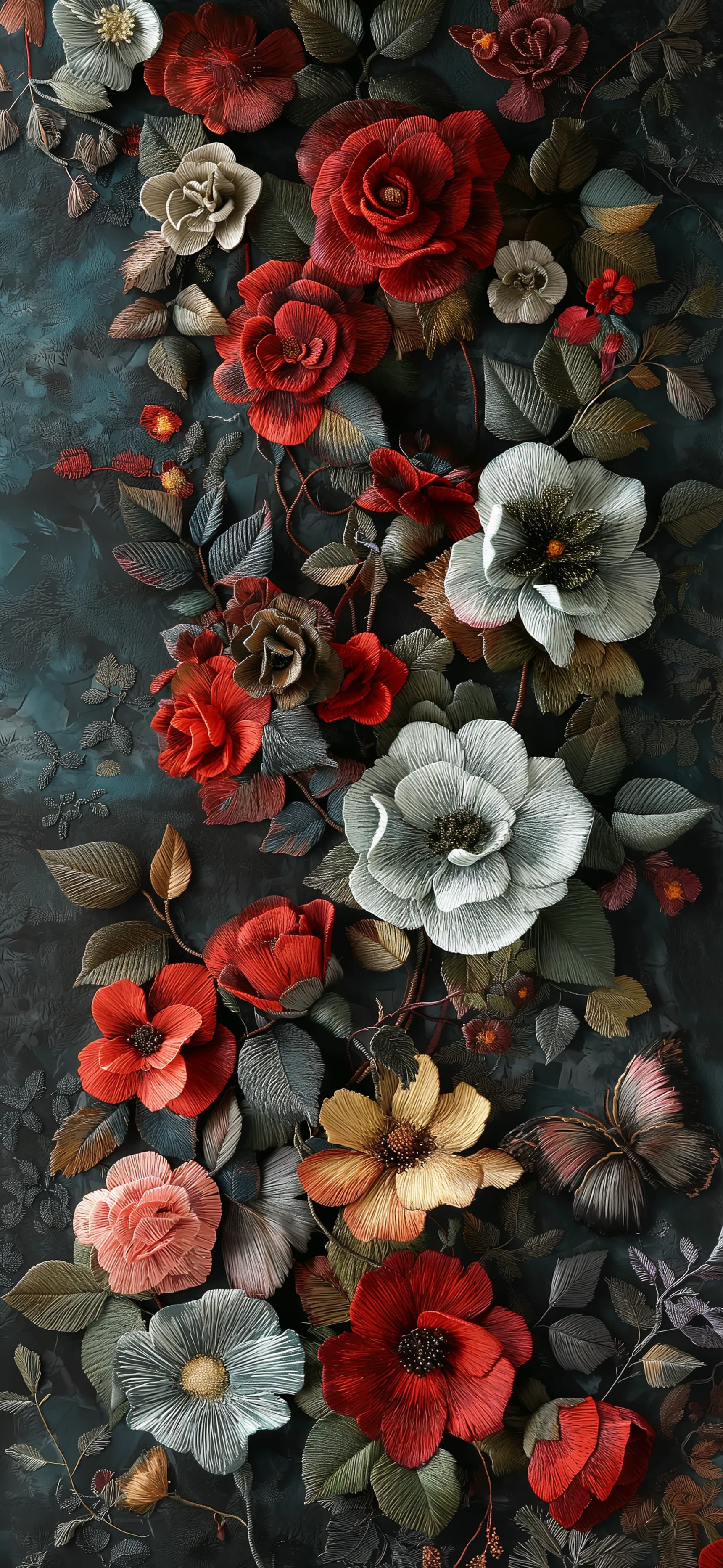 Textured Floral Arrangement - free phone wallpaper
