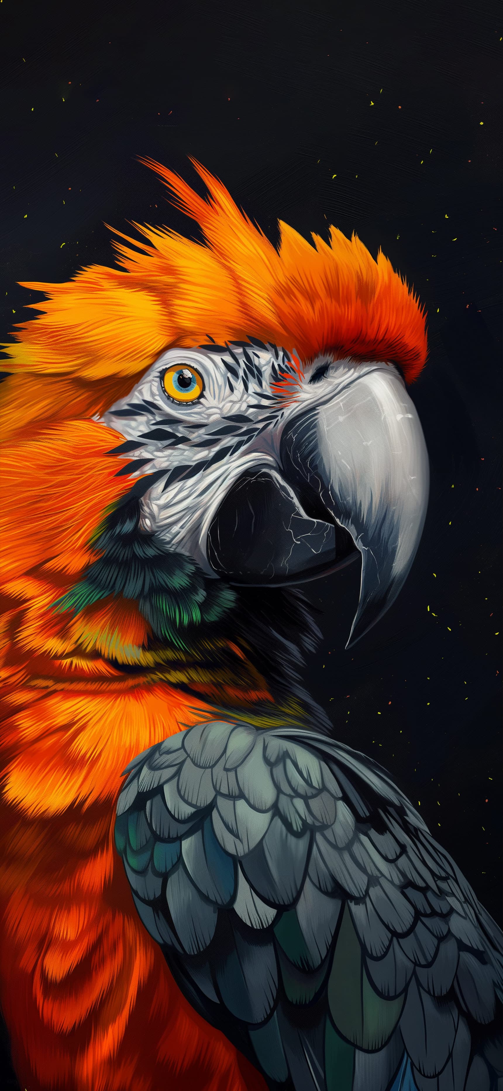 Vibrant Parrot Close-up - free phone wallpaper