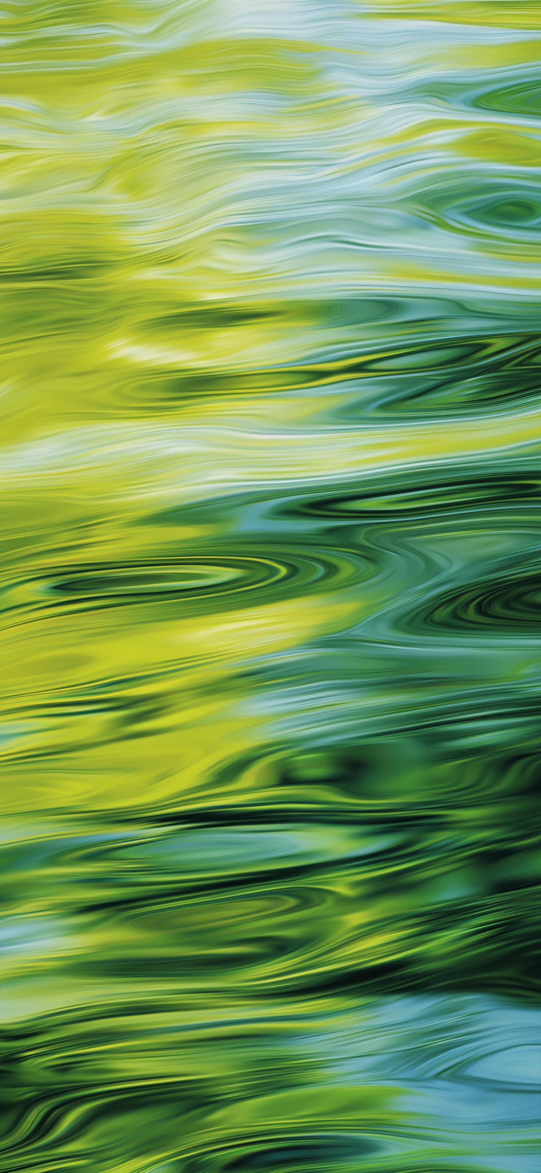 Green Water Ripples - free phone wallpaper