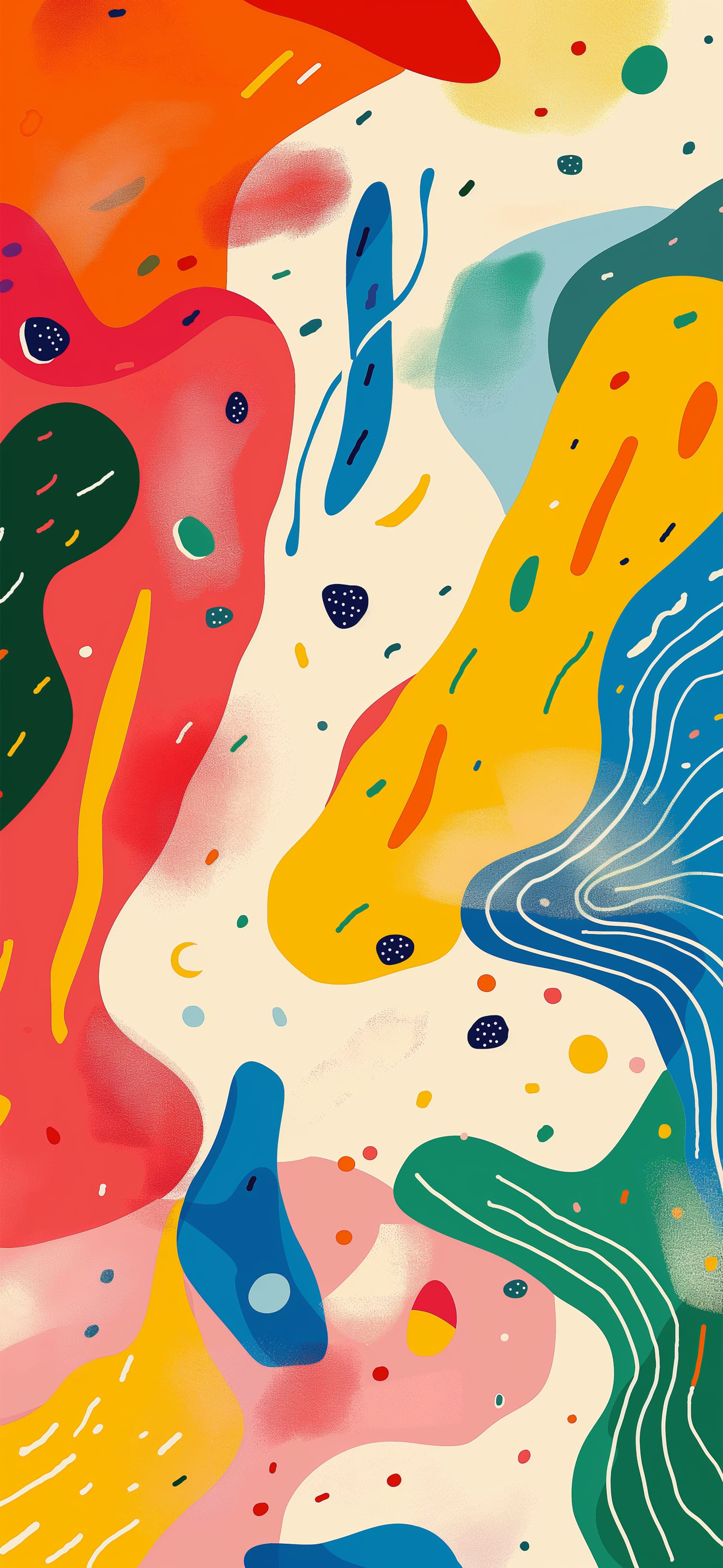 Colorful Fluid Shapes - free phone wallpaper