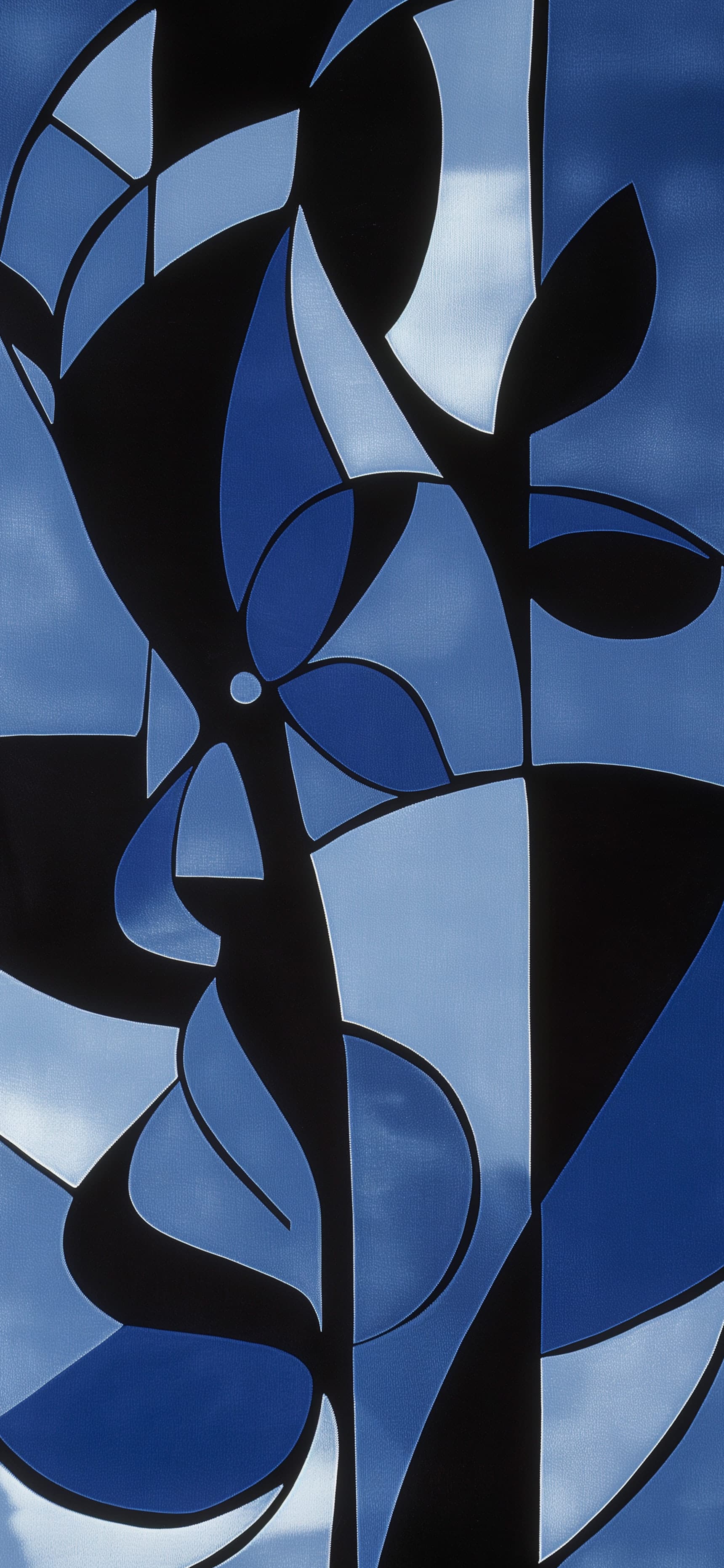 Abstract Blue Flower - free phone wallpaper