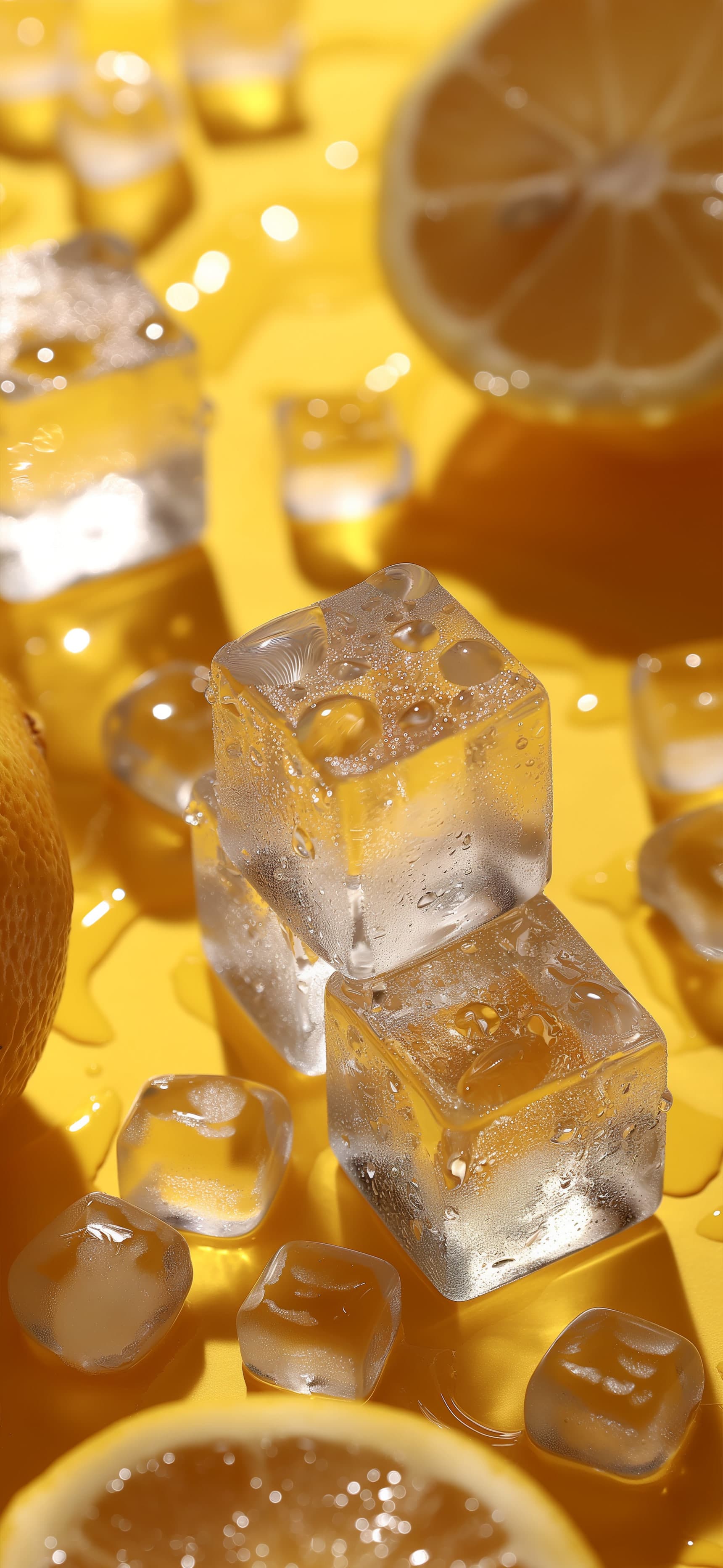 Golden Ice - free phone wallpaper