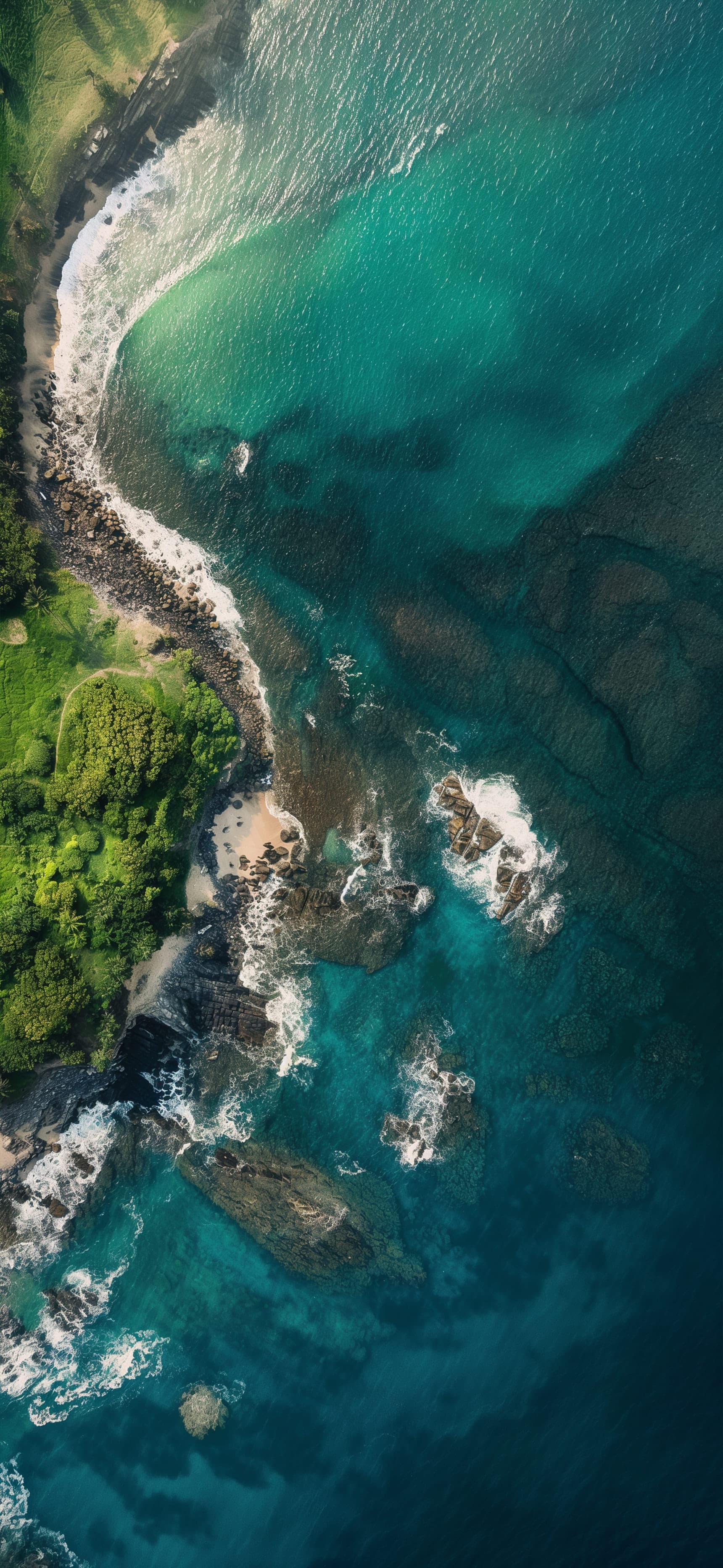 Aqua Cliff - free phone wallpaper
