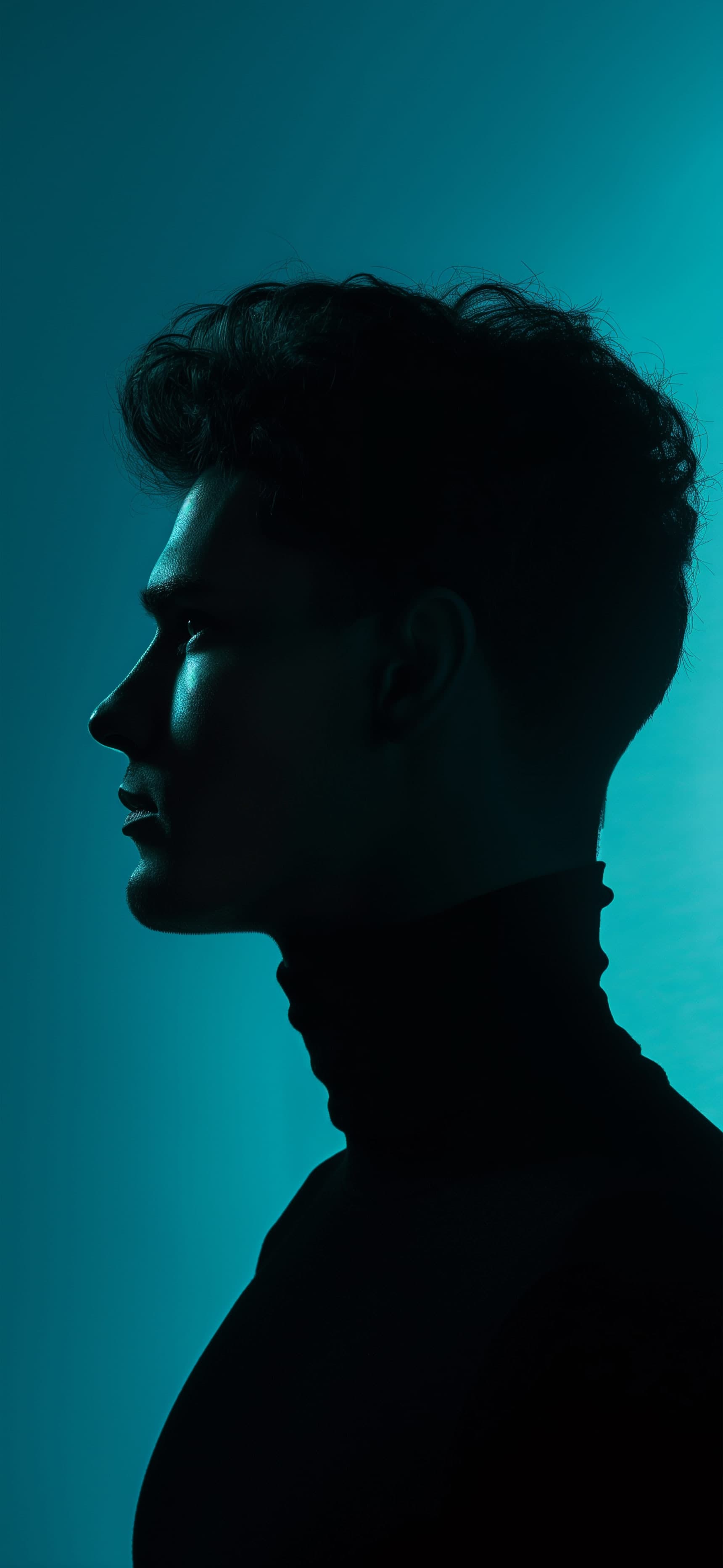 Blue Shadow Portrait 2 - free phone wallpaper