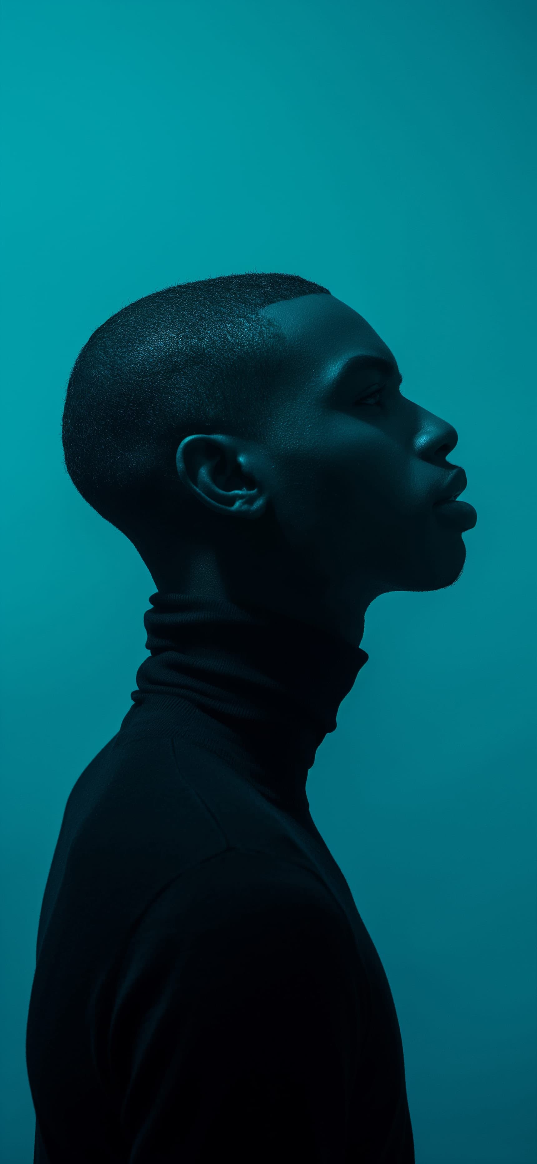 Blue Shadow Portrait 2 - free phone wallpaper