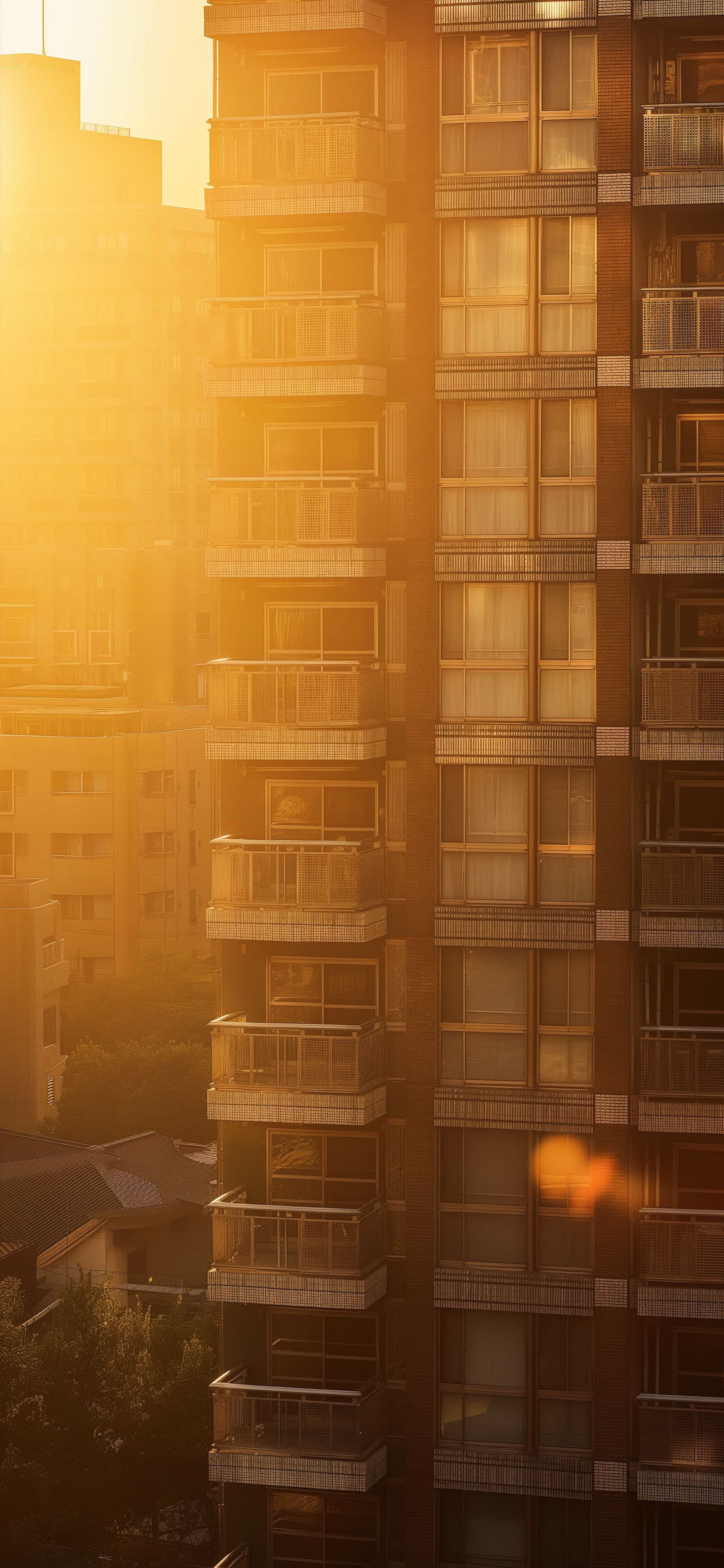 Golden Facade - free phone wallpaper