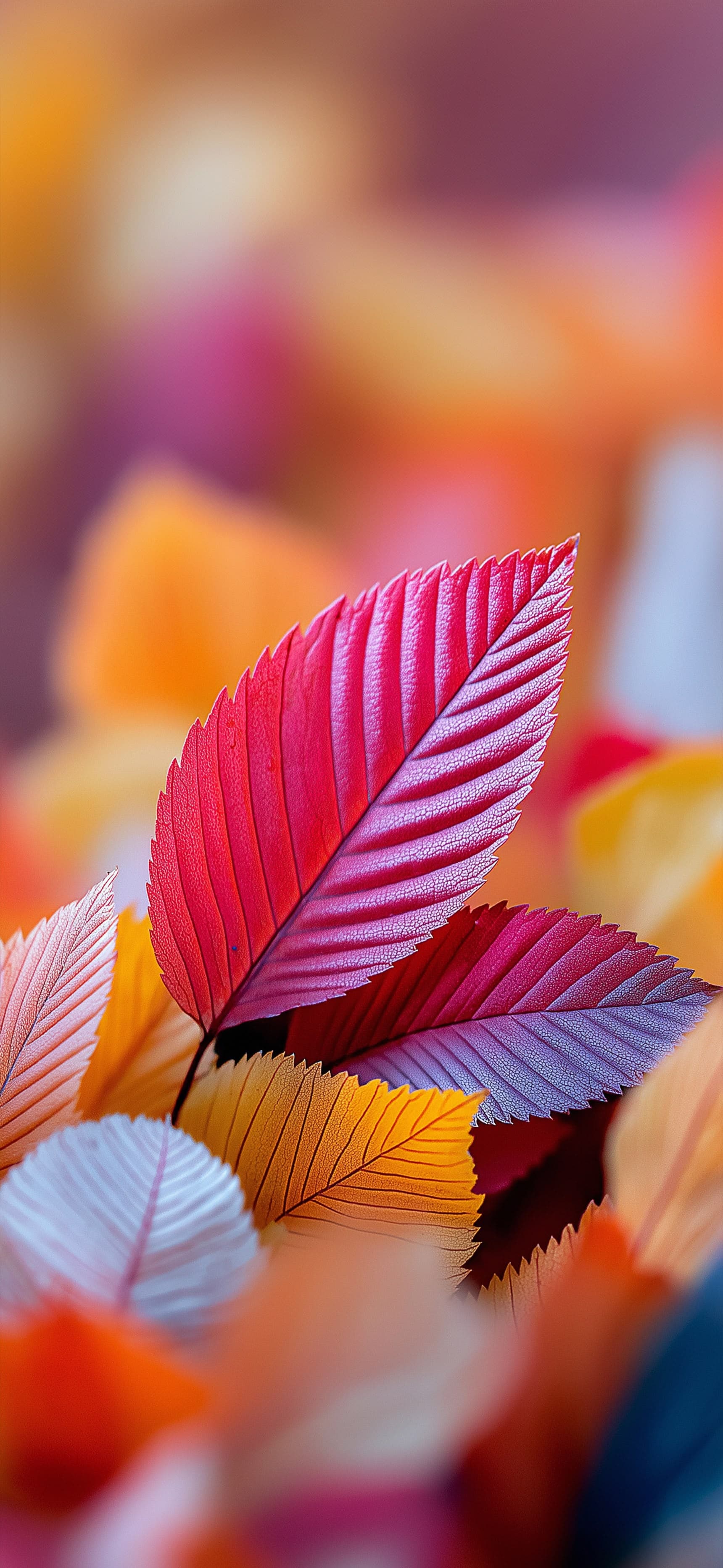 Autumnal Leaf Detail - free phone wallpaper