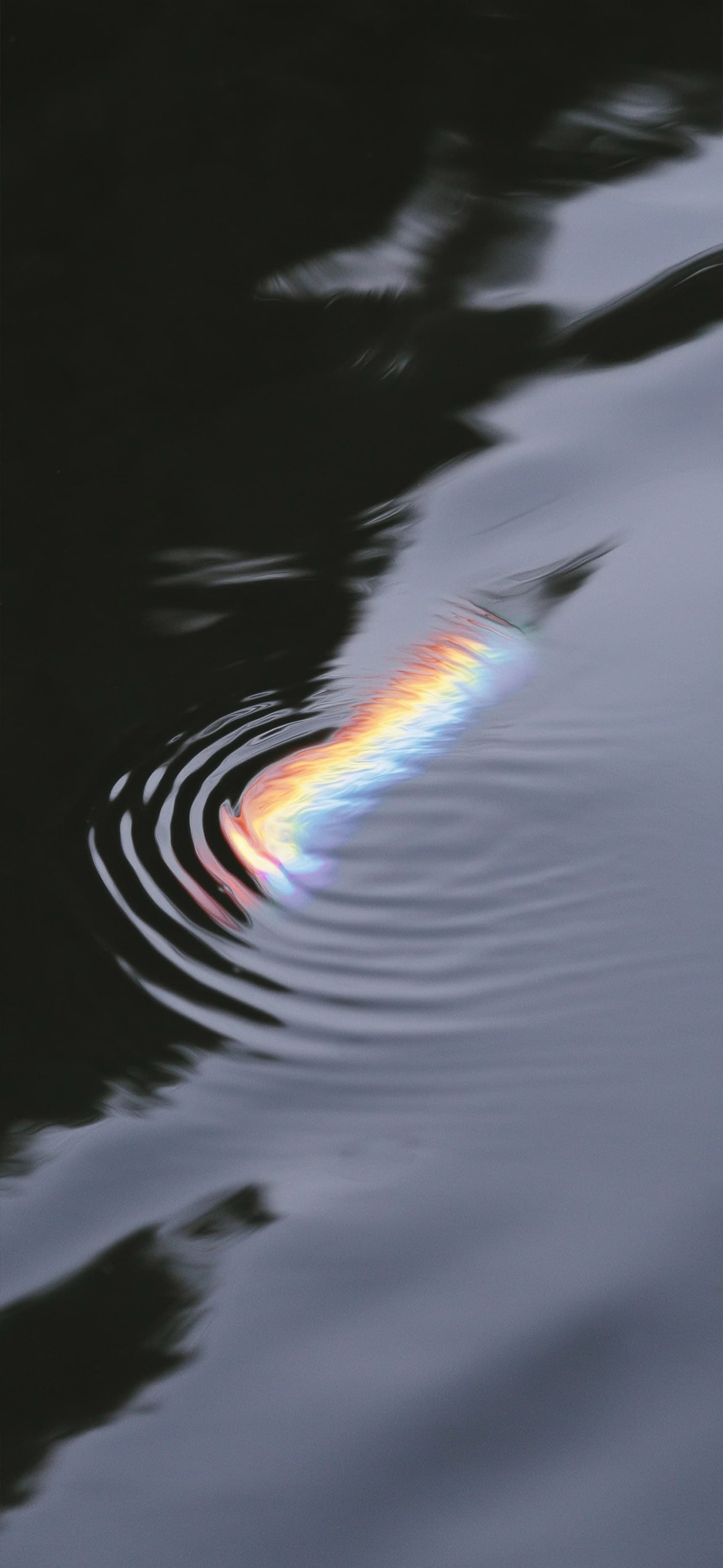 Rippled Rainbow Reflection - free phone wallpaper