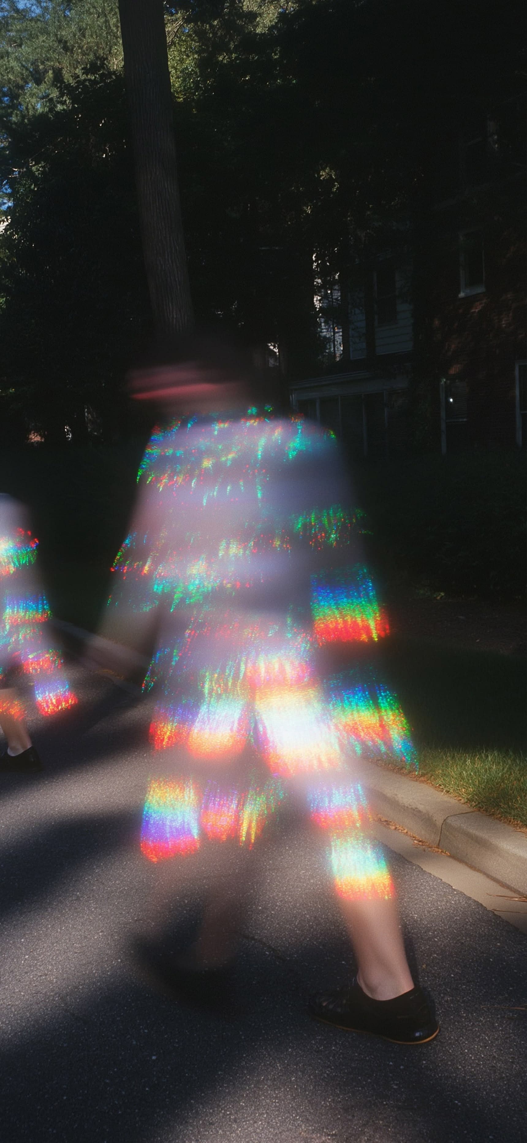 Rainbow Blur Walkers - free phone wallpaper