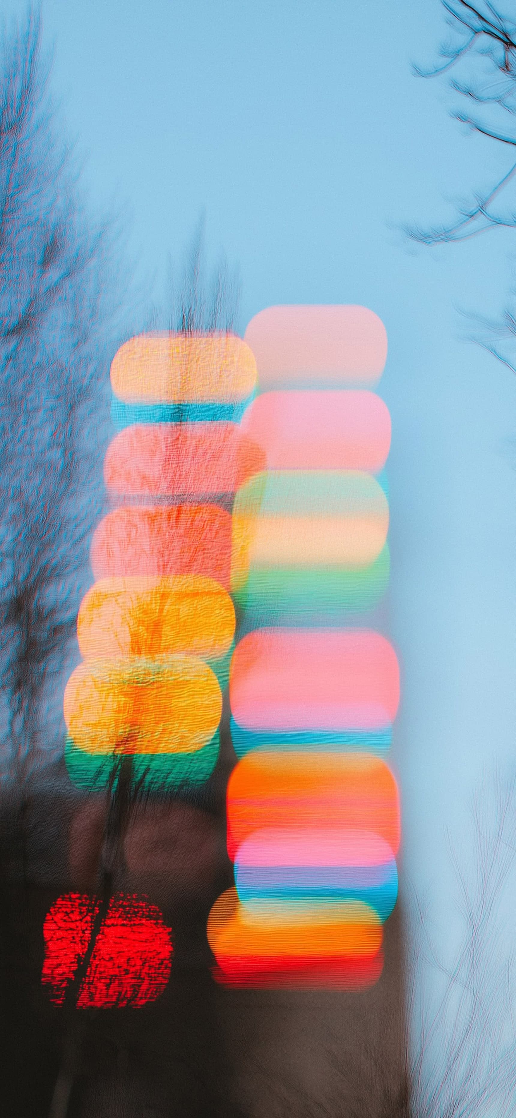 Neon Blur Lights - free phone wallpaper
