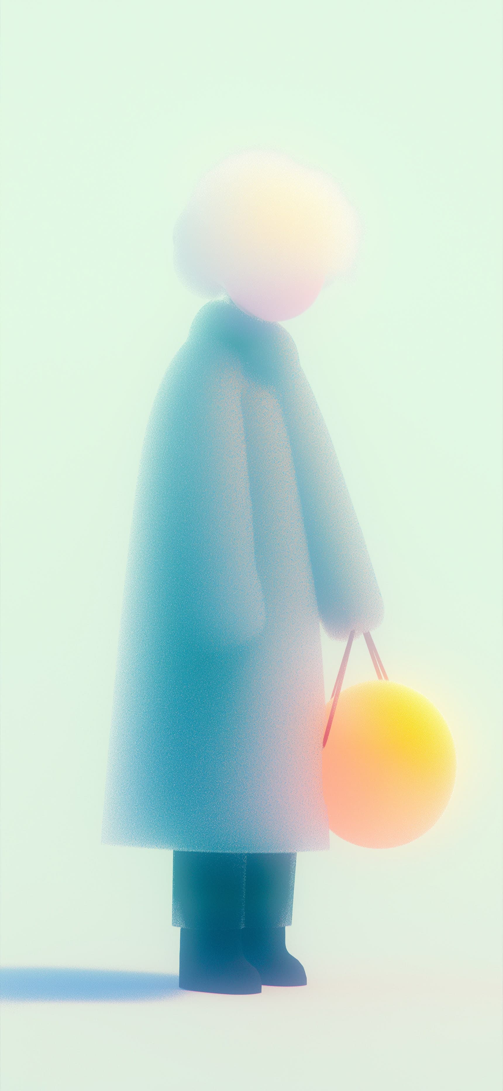 Glowing Orb Figure - free phone wallpaper