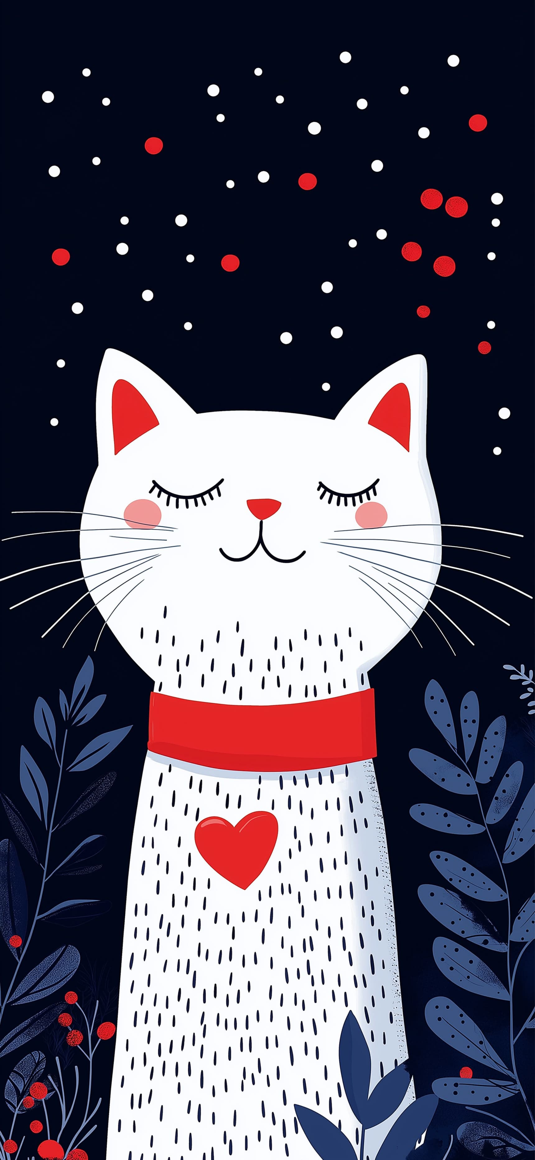 Cosmic Cat Gaze - free phone wallpaper
