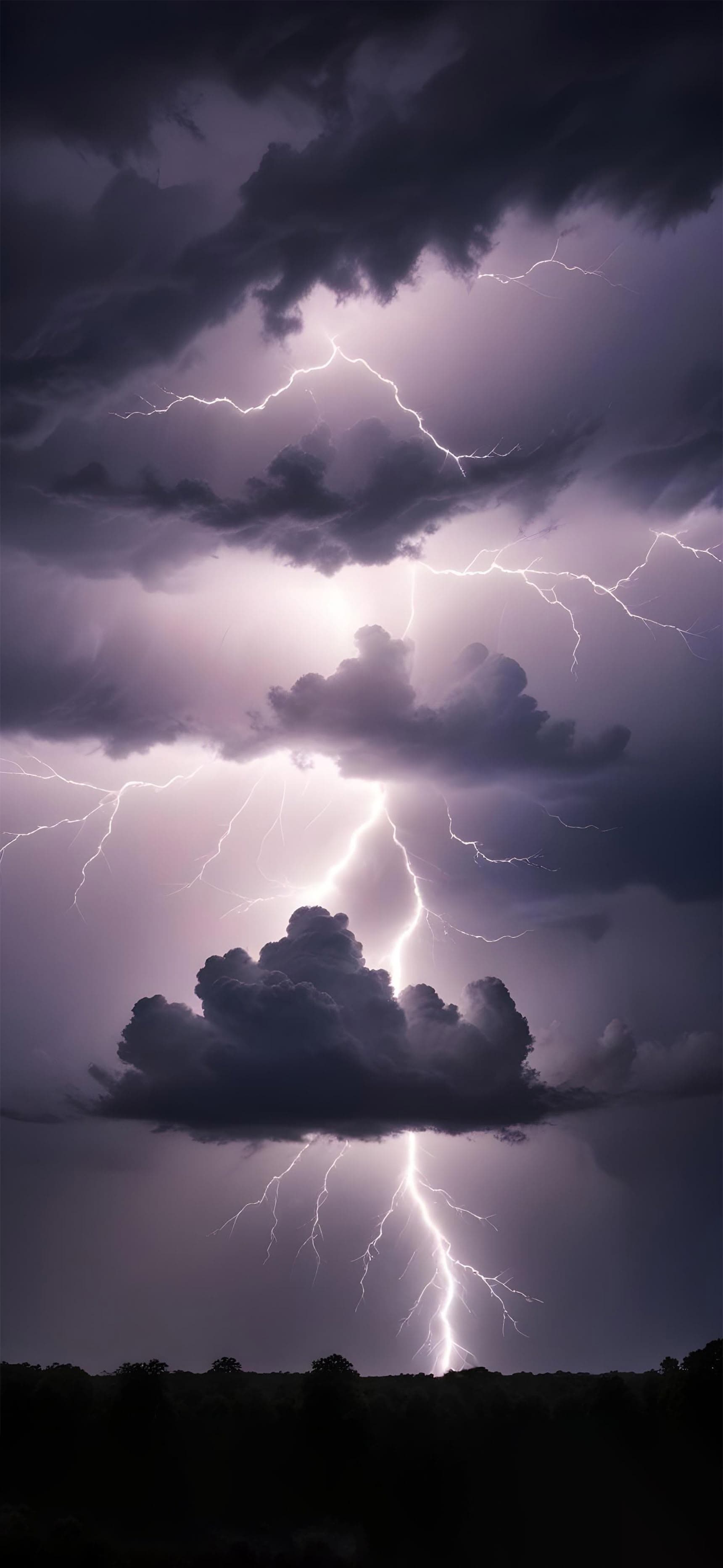 Purple Thunderstorm - free phone wallpaper