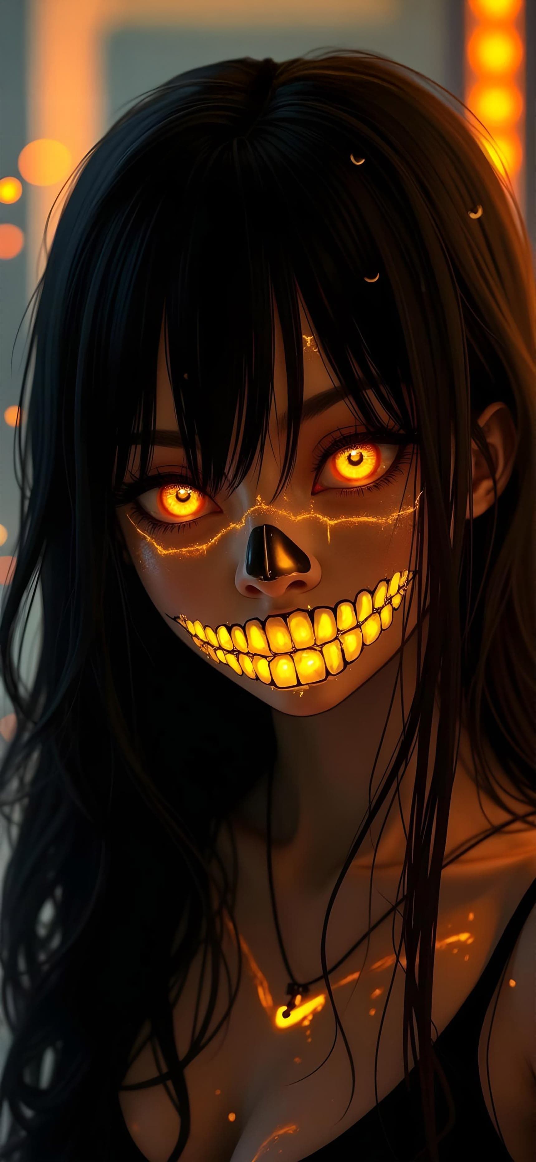 Halloween Skull Portrait - free phone wallpaper