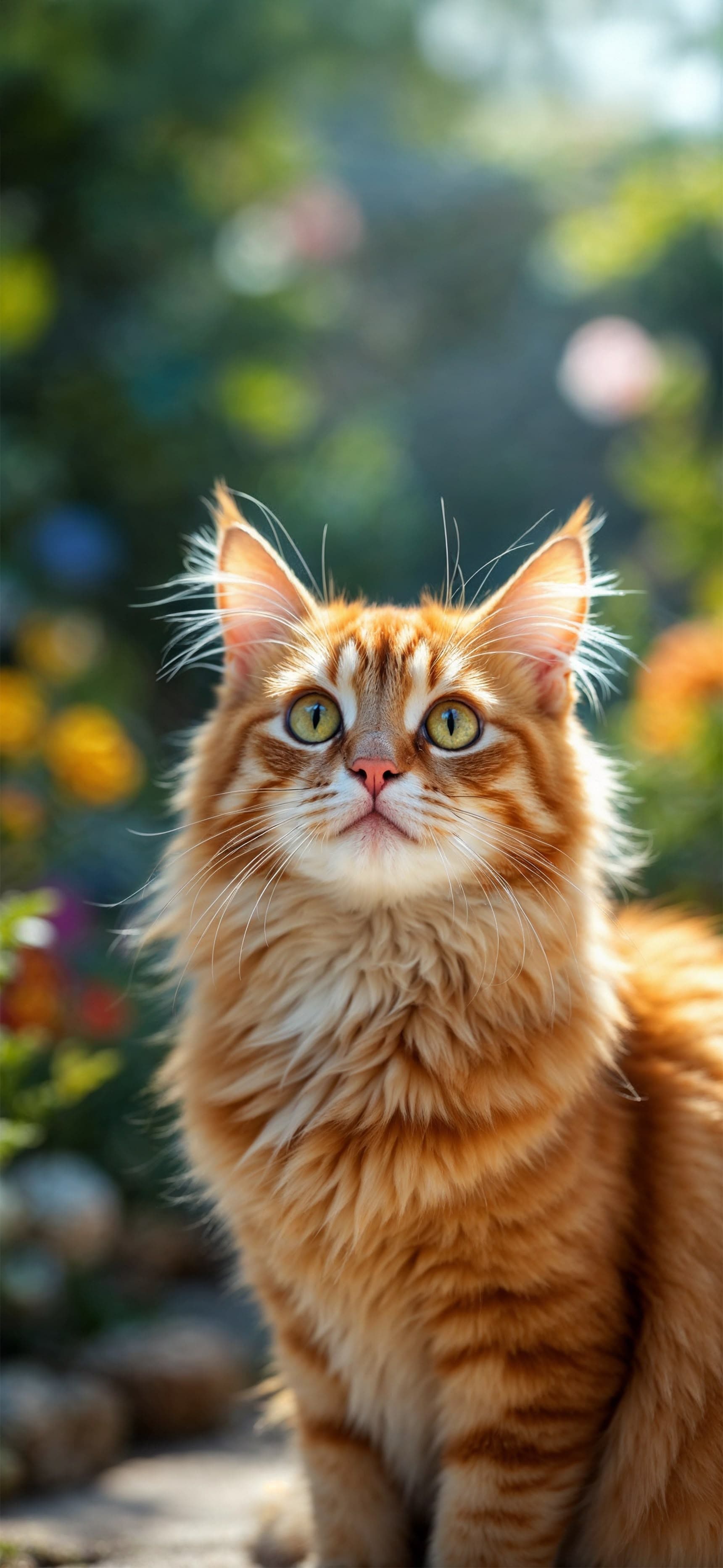 Ginger Cat Portrait - free phone wallpaper