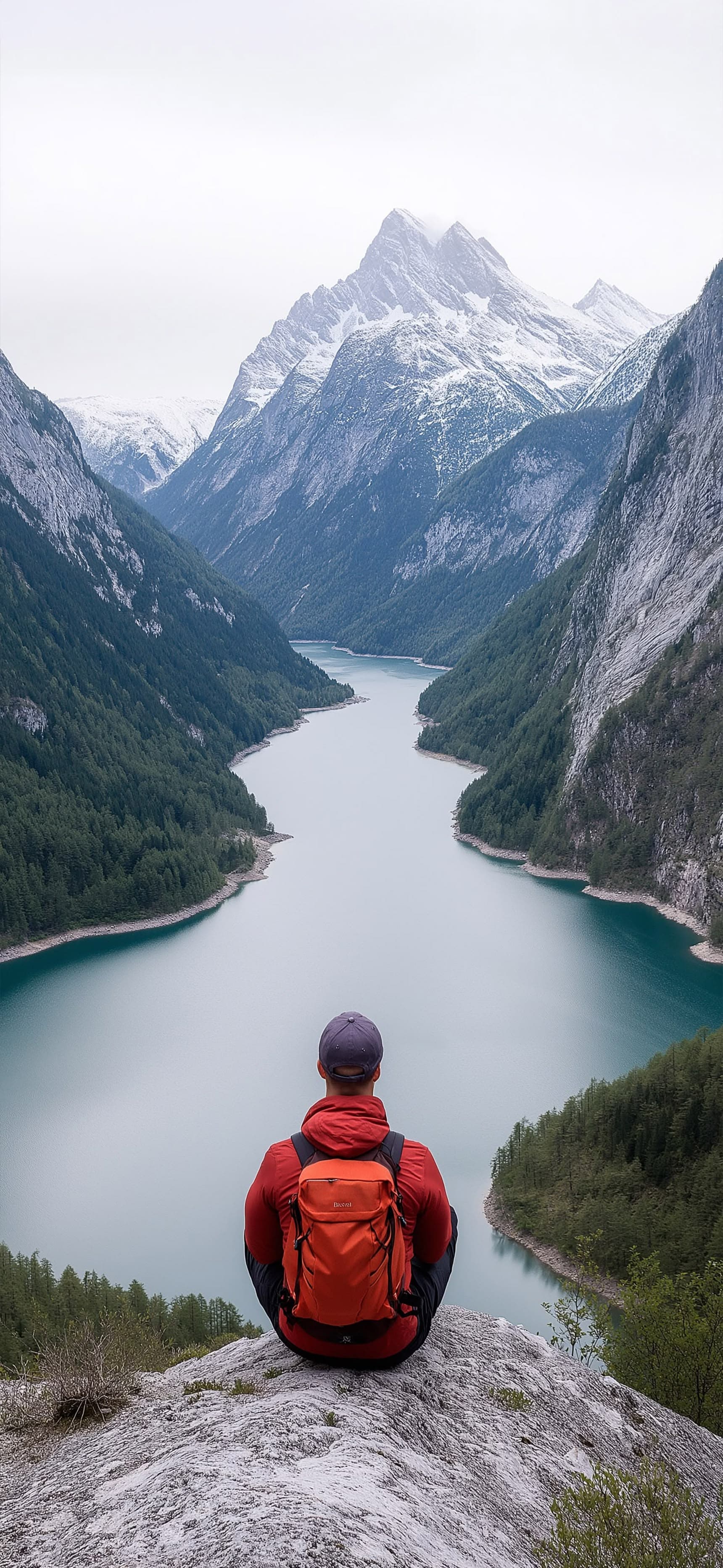 Mountain Lake Vista - free phone wallpaper