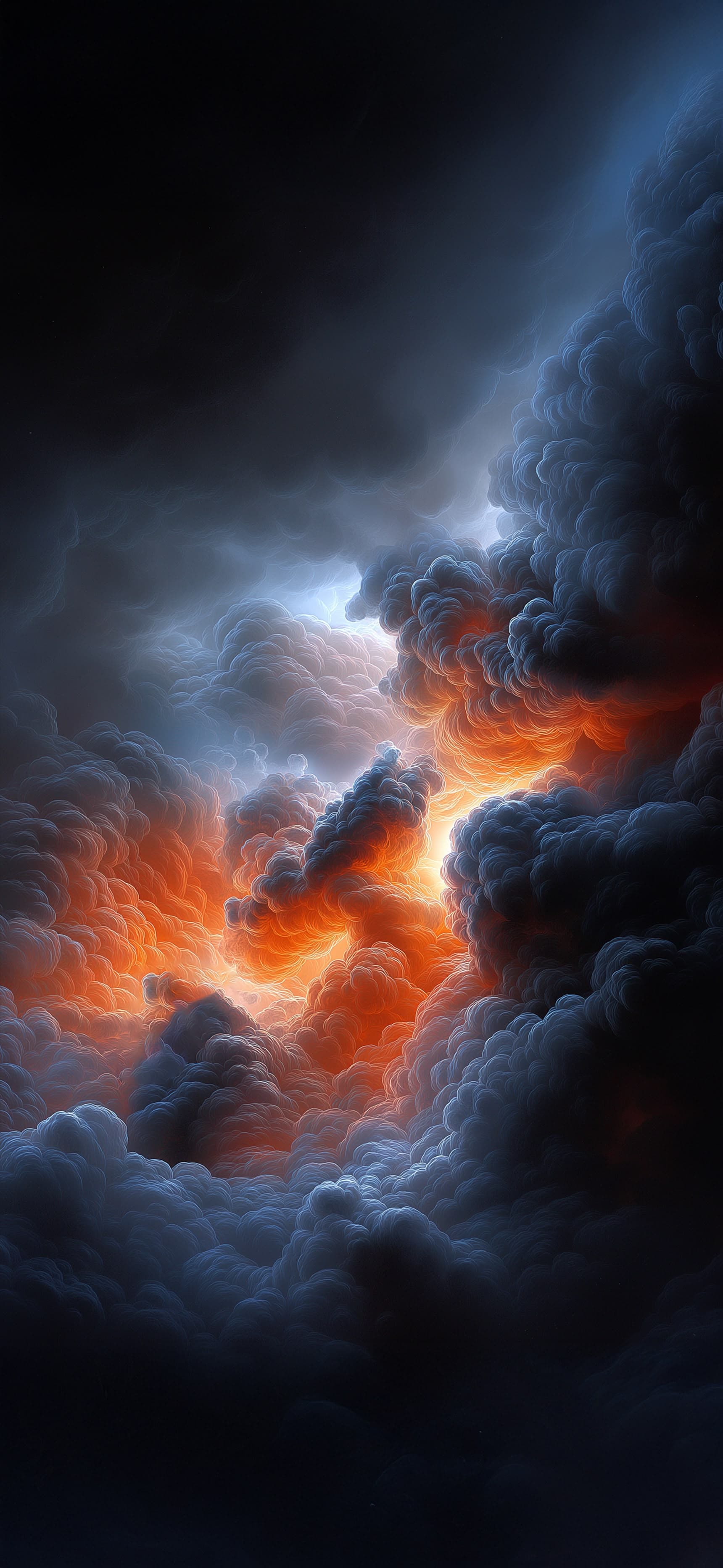 Fiery Cloudscape - free phone wallpaper
