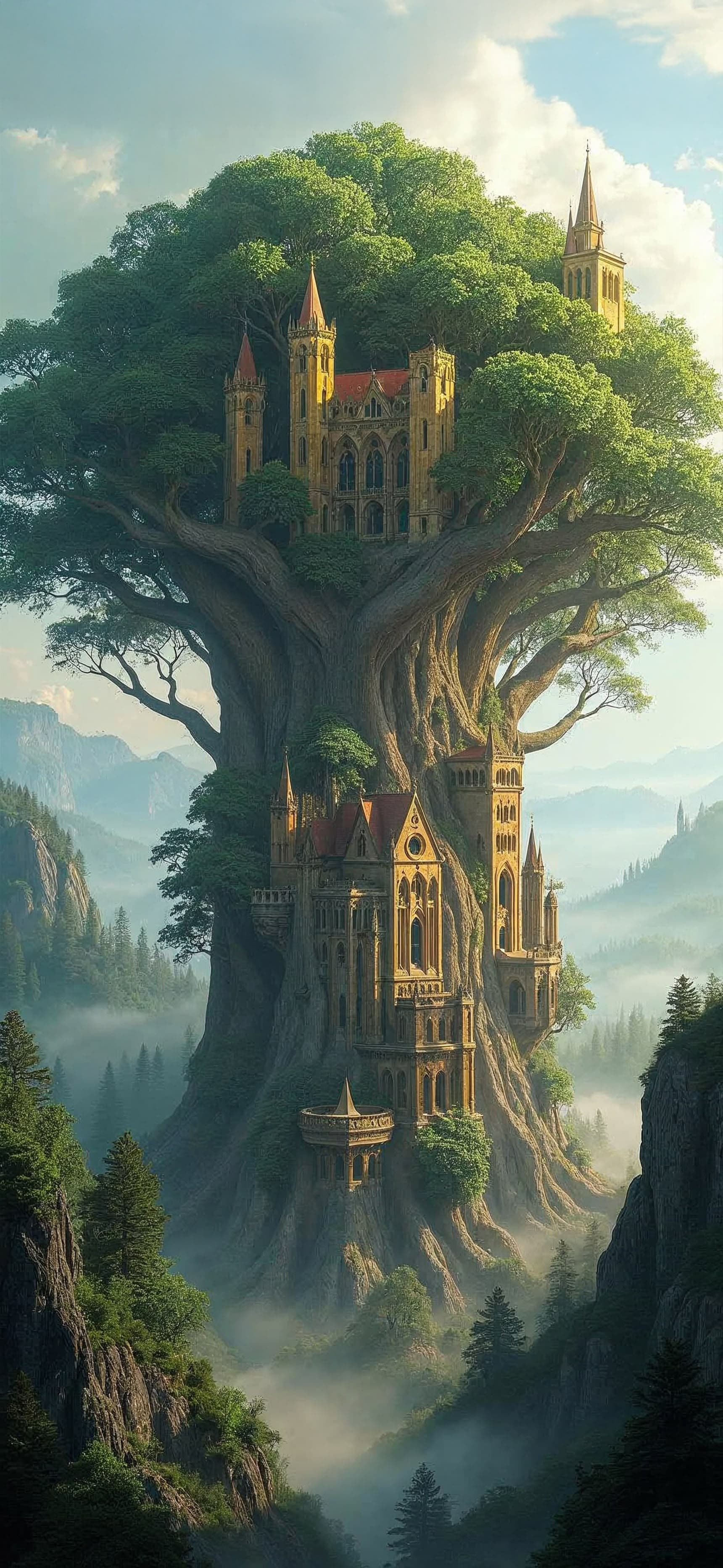 Arboreal Fortress - free phone wallpaper