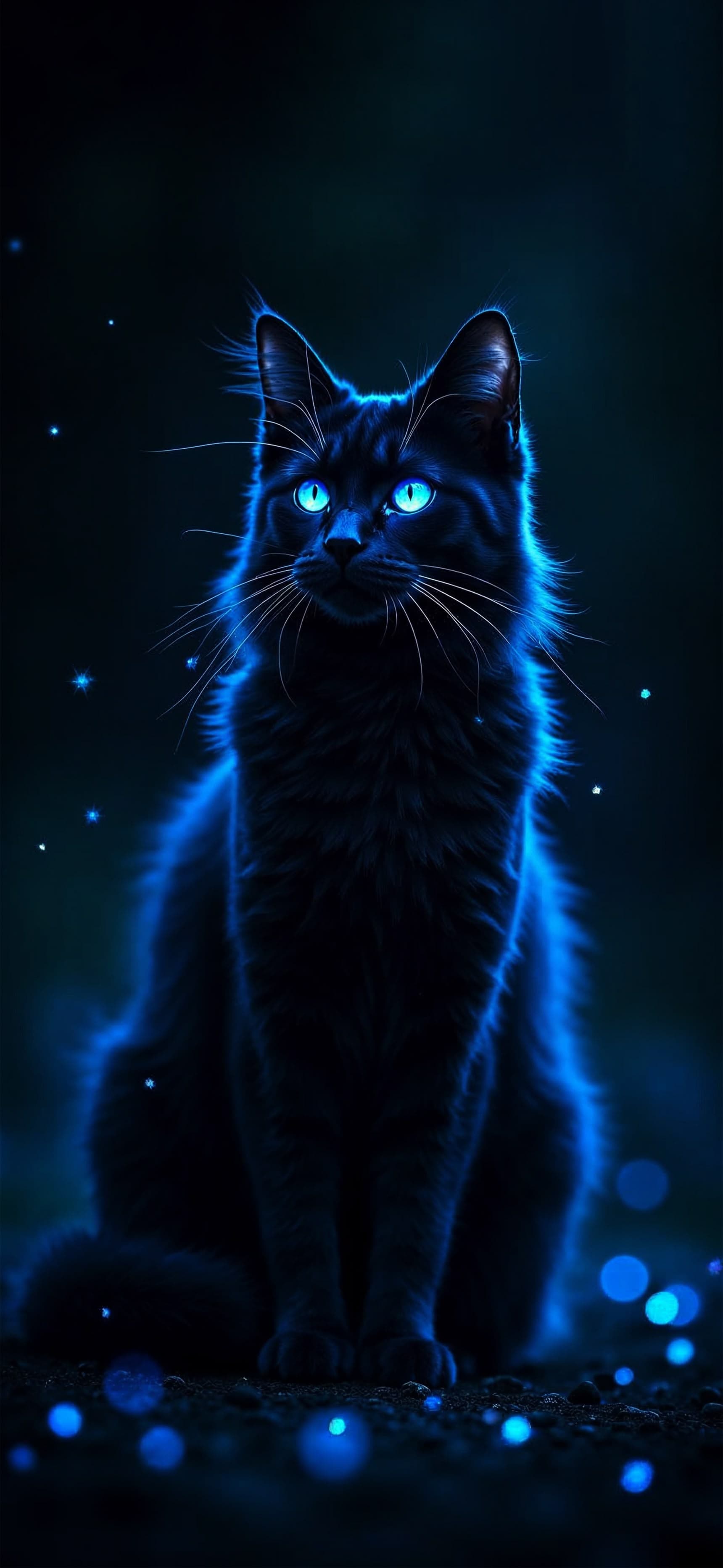 Enchanted Cat Portrait - free phone wallpaper
