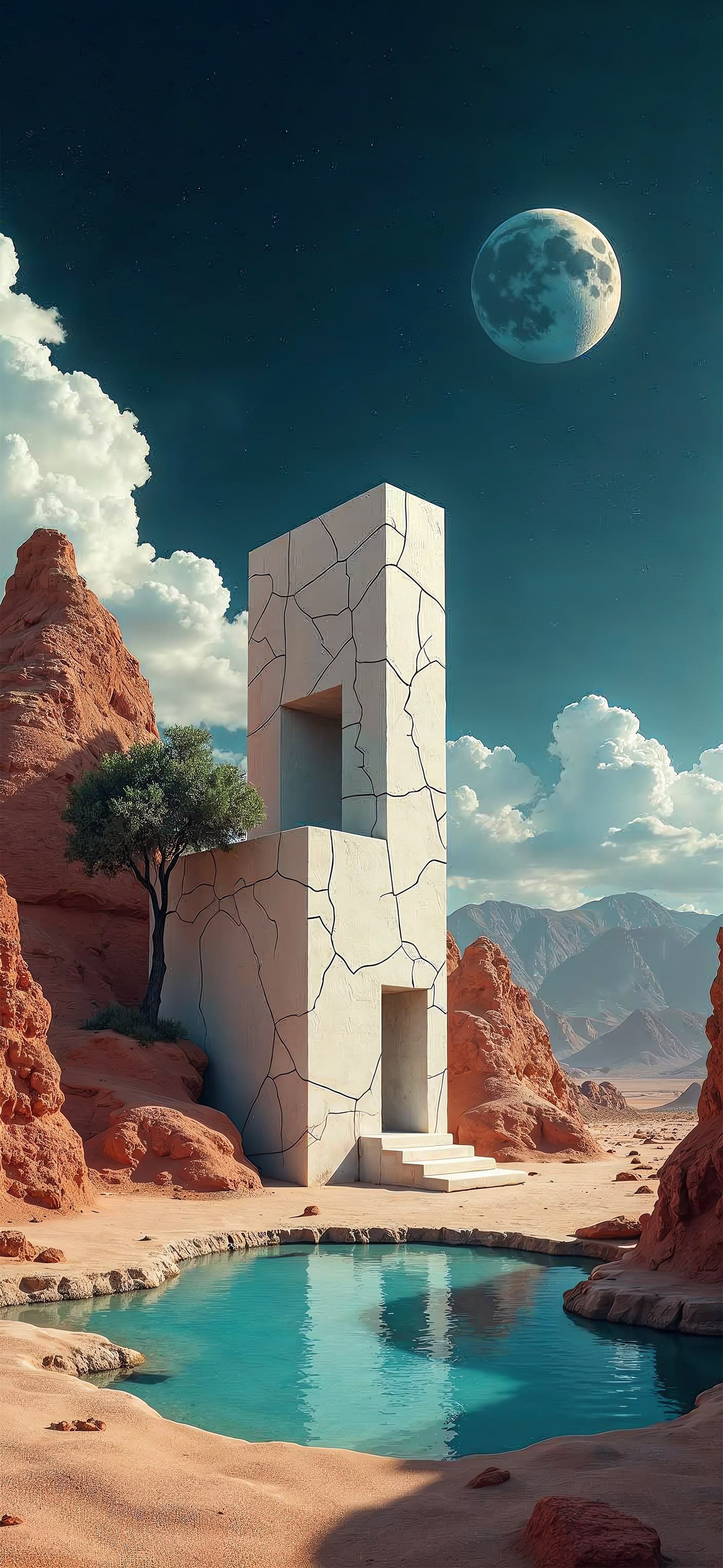 Desert Monolith - free phone wallpaper