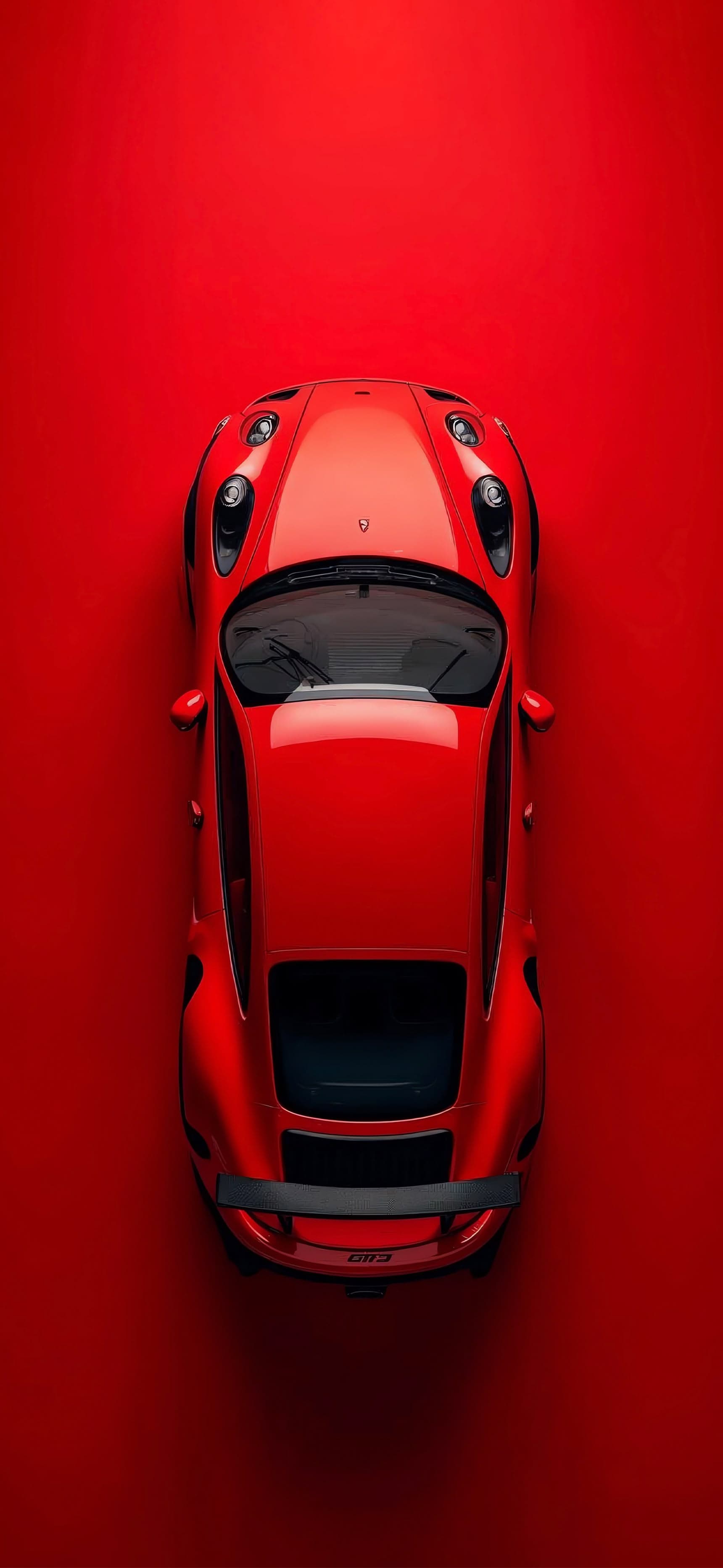 Red Car Minimalism - free phone wallpaper
