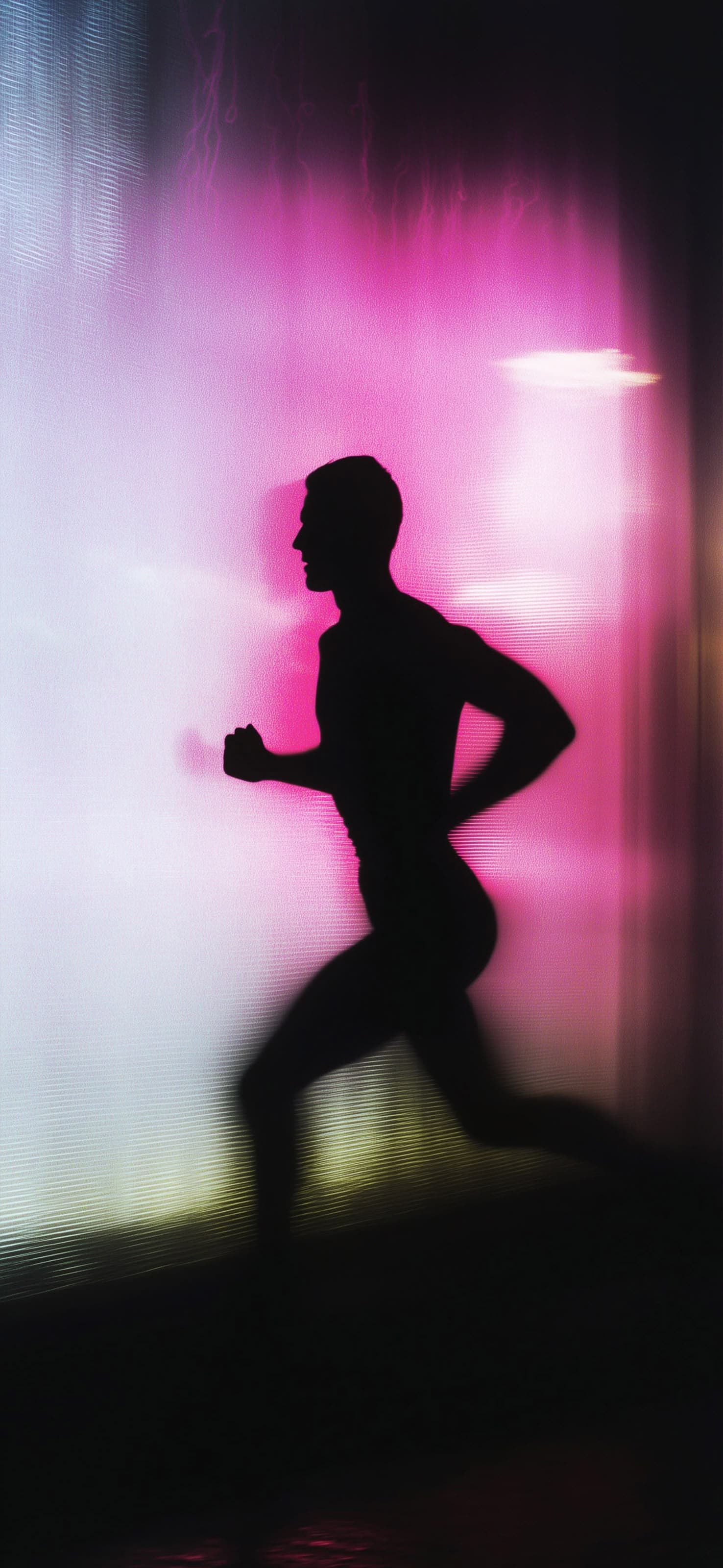 Running Shadow Figure - free phone wallpaper