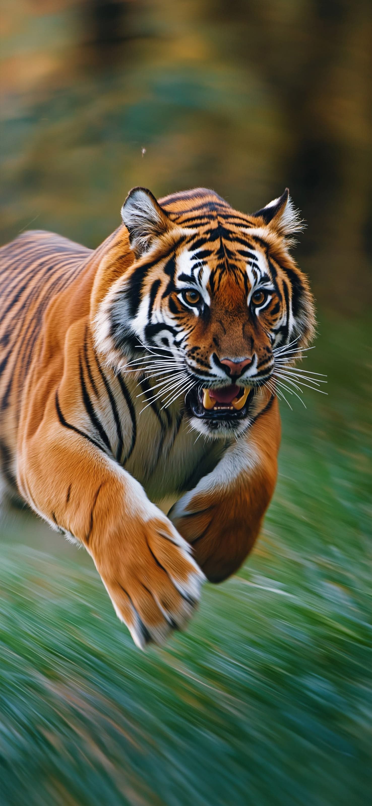 Leaping Tiger Motion - free phone wallpaper
