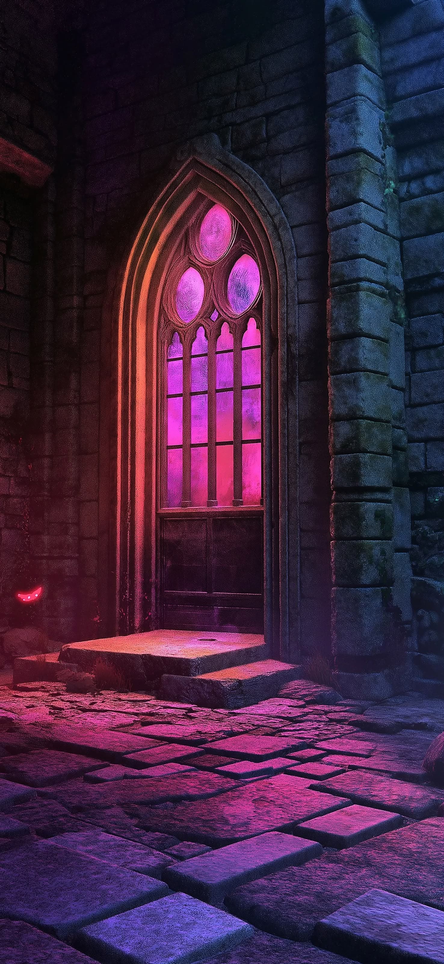 Gothic Doorway Purple - free phone wallpaper
