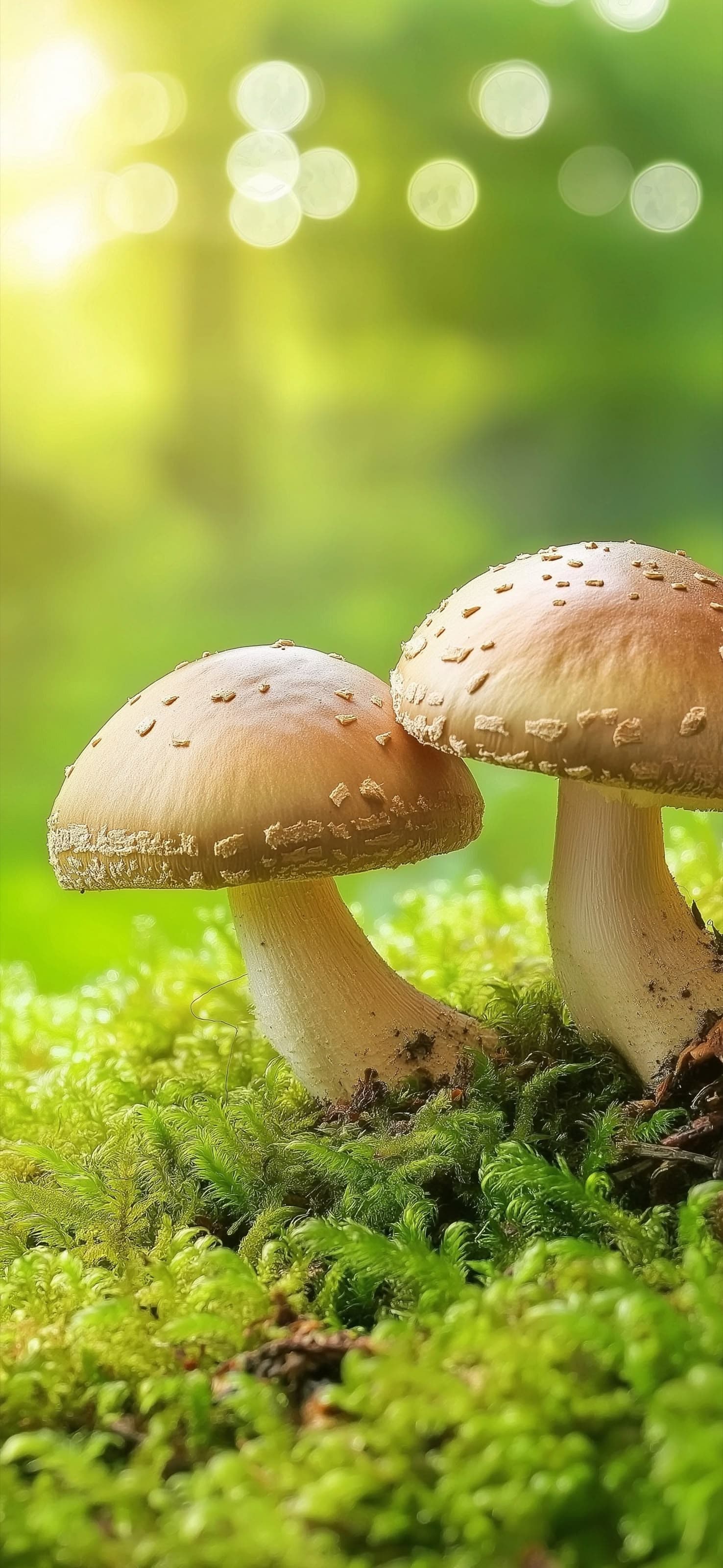 Mushroom Forest Light - free phone wallpaper