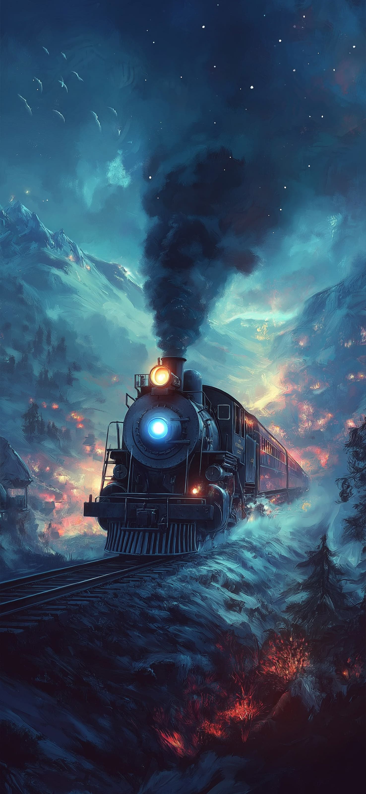 Night Train Fantasy - free phone wallpaper