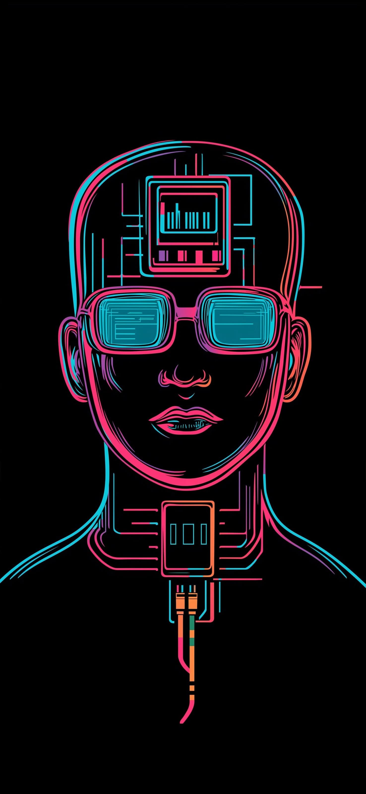 Cyberpunk Mindscape Art - free phone wallpaper