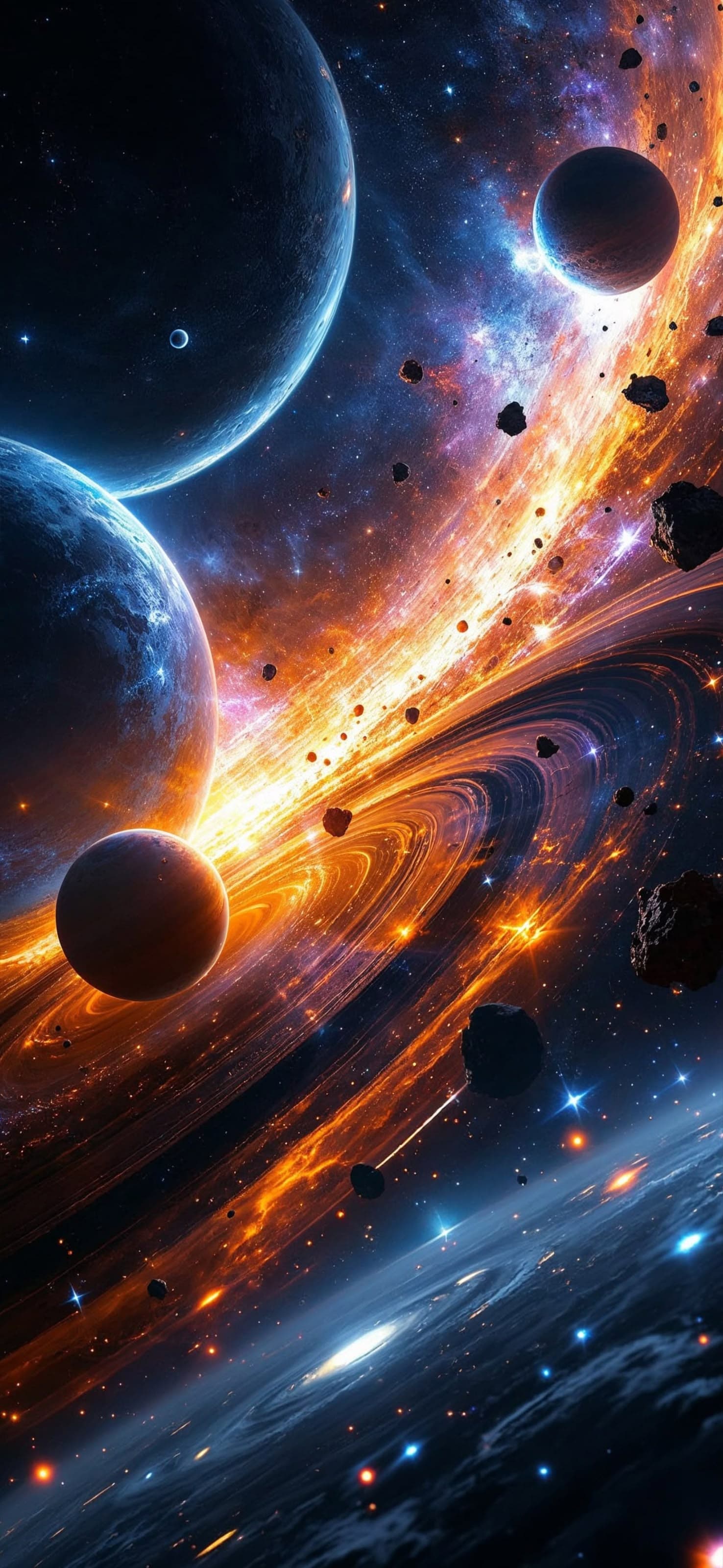Cosmic Energy Swirl - free phone wallpaper