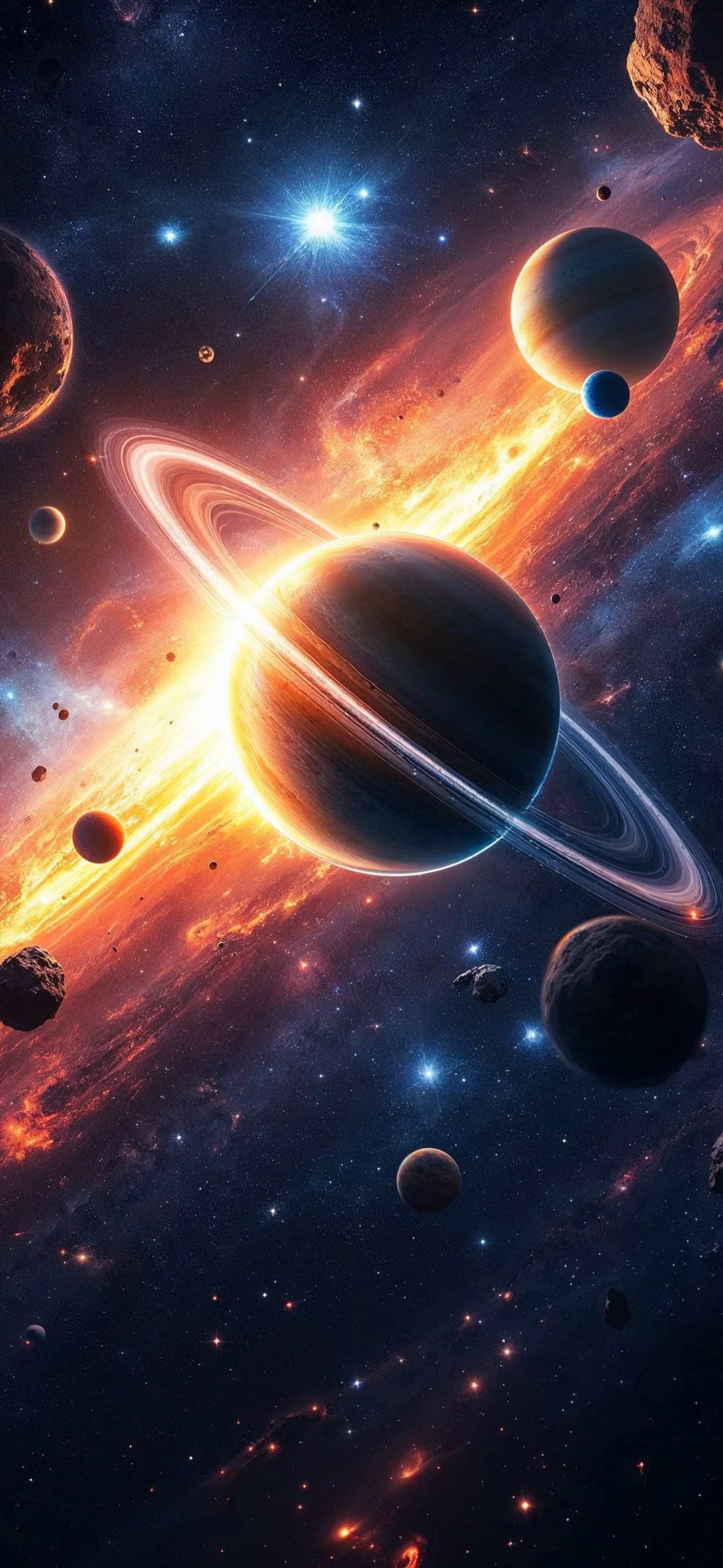 Planetary Nebula Rings - free phone wallpaper