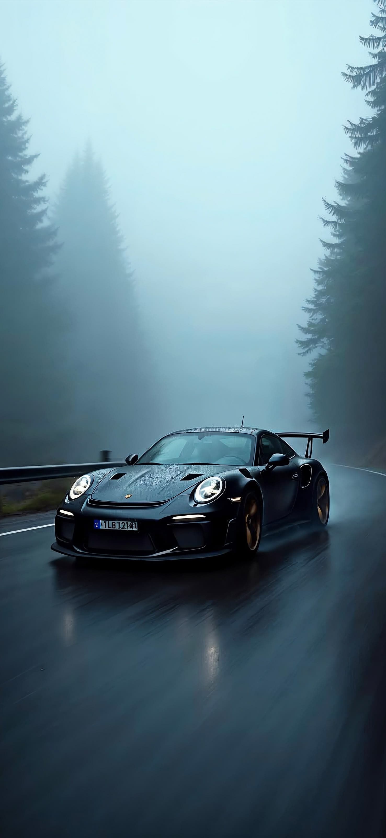 Porsche Forest Drive - free phone wallpaper