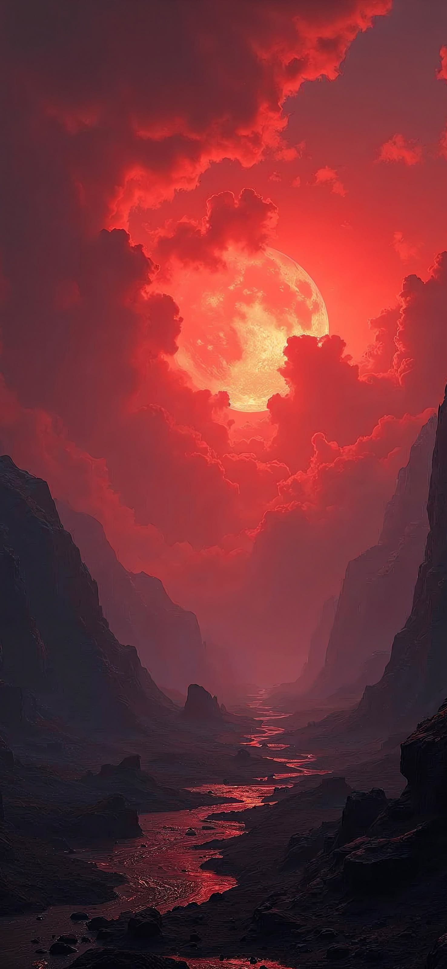 Crimson Moon Valley - free phone wallpaper