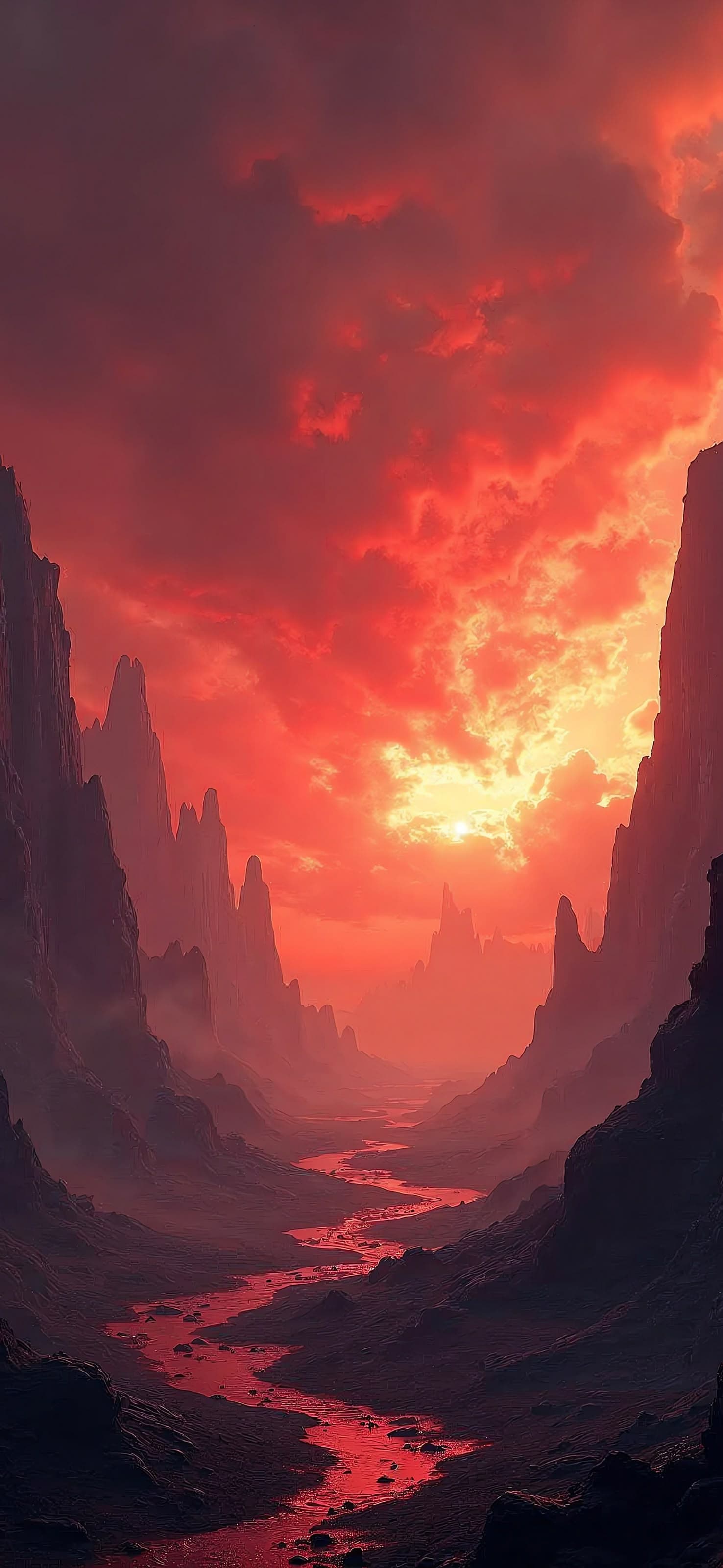 Crimson Valley Vista - free phone wallpaper