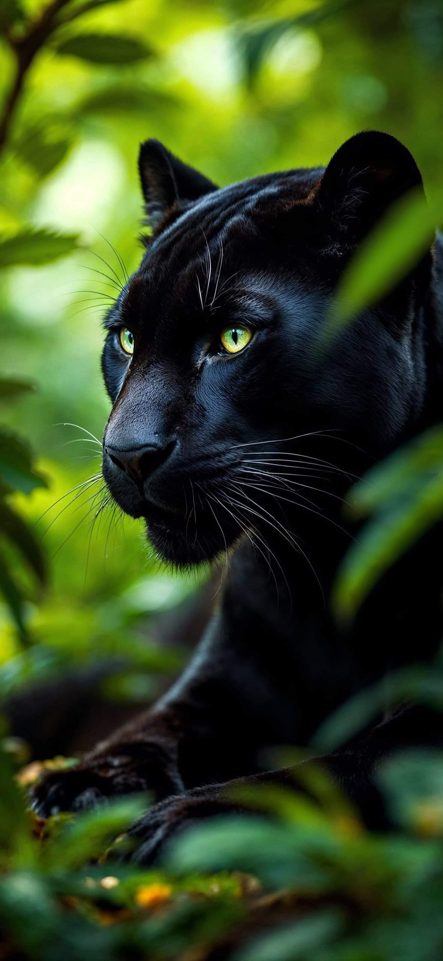 Panther Jungle Gaze - free phone wallpaper
