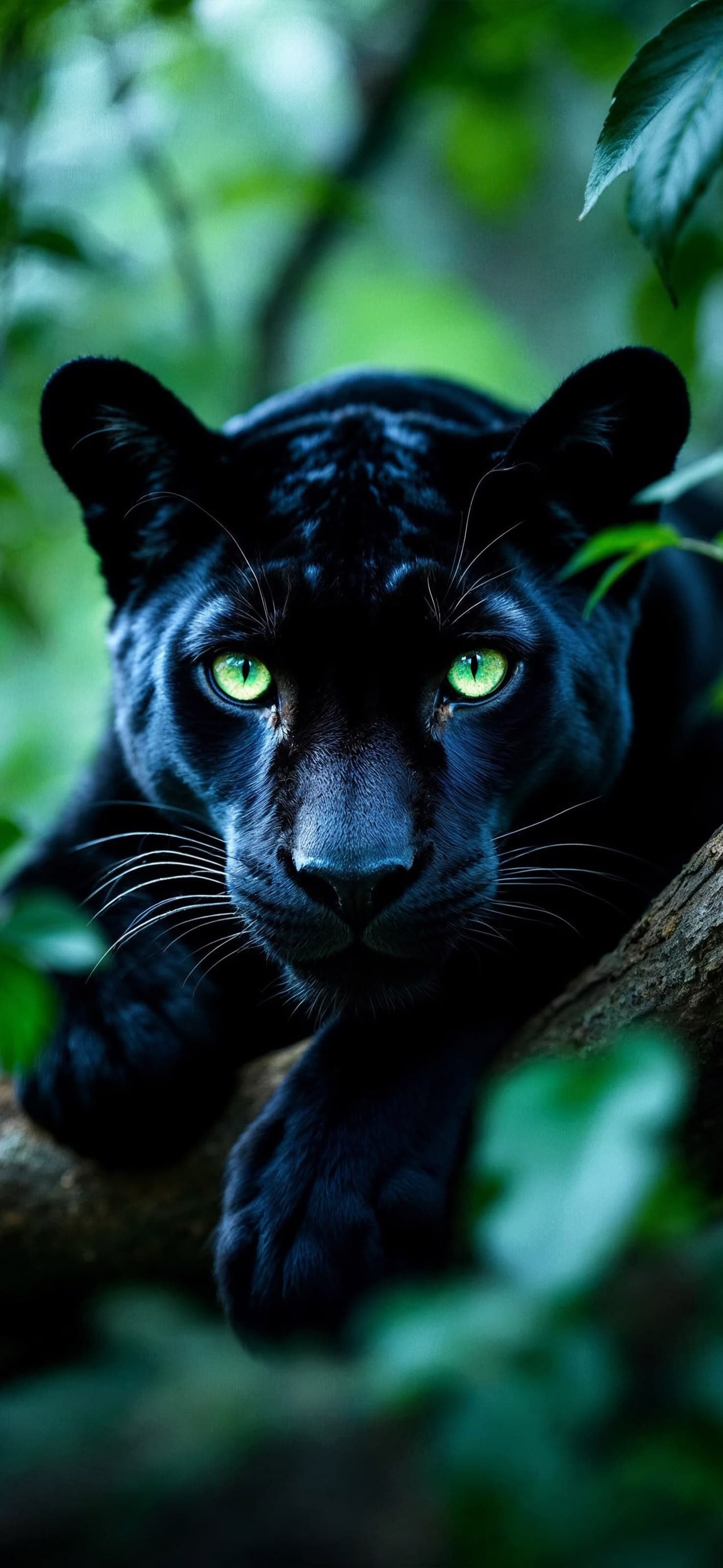 Black Panther Stare - free phone wallpaper