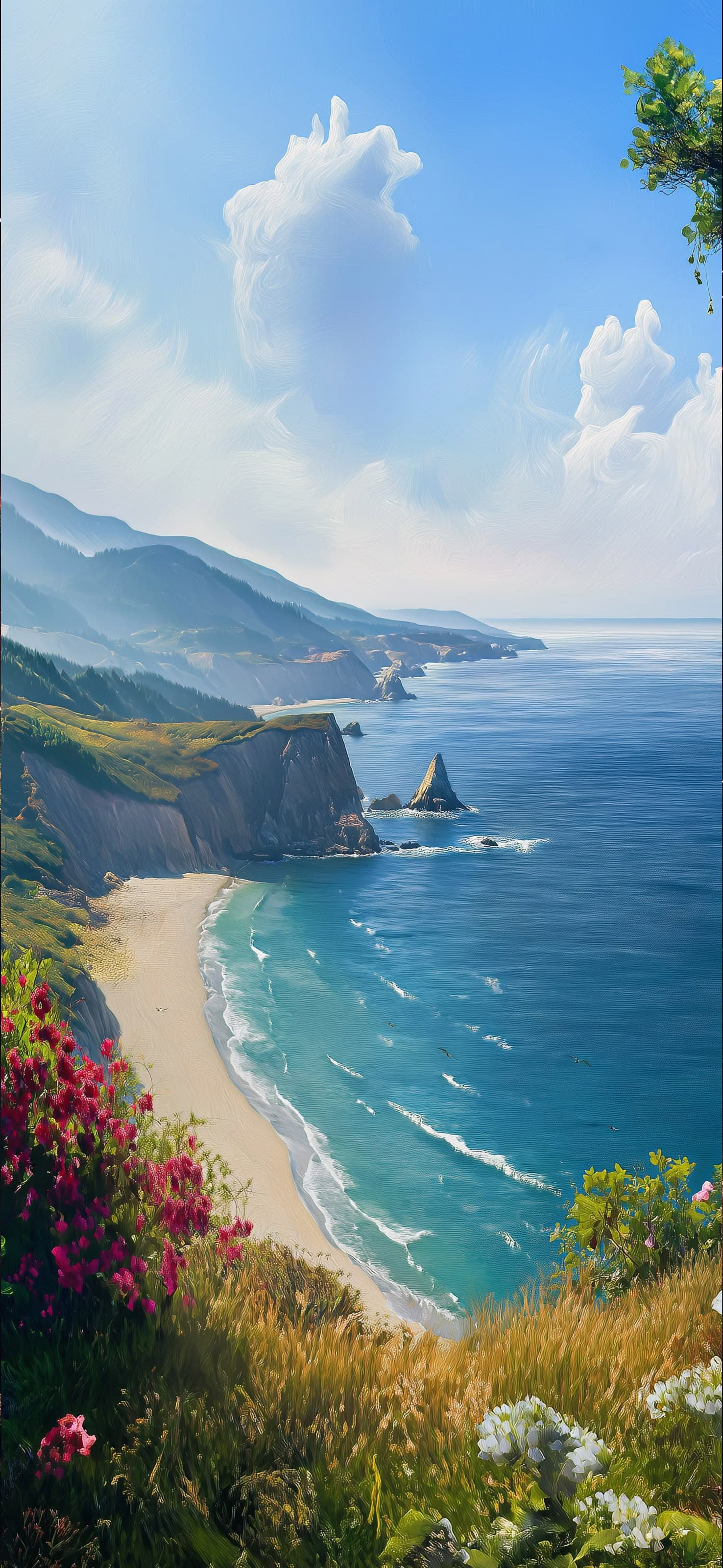 Coastal Paradise View - free phone wallpaper