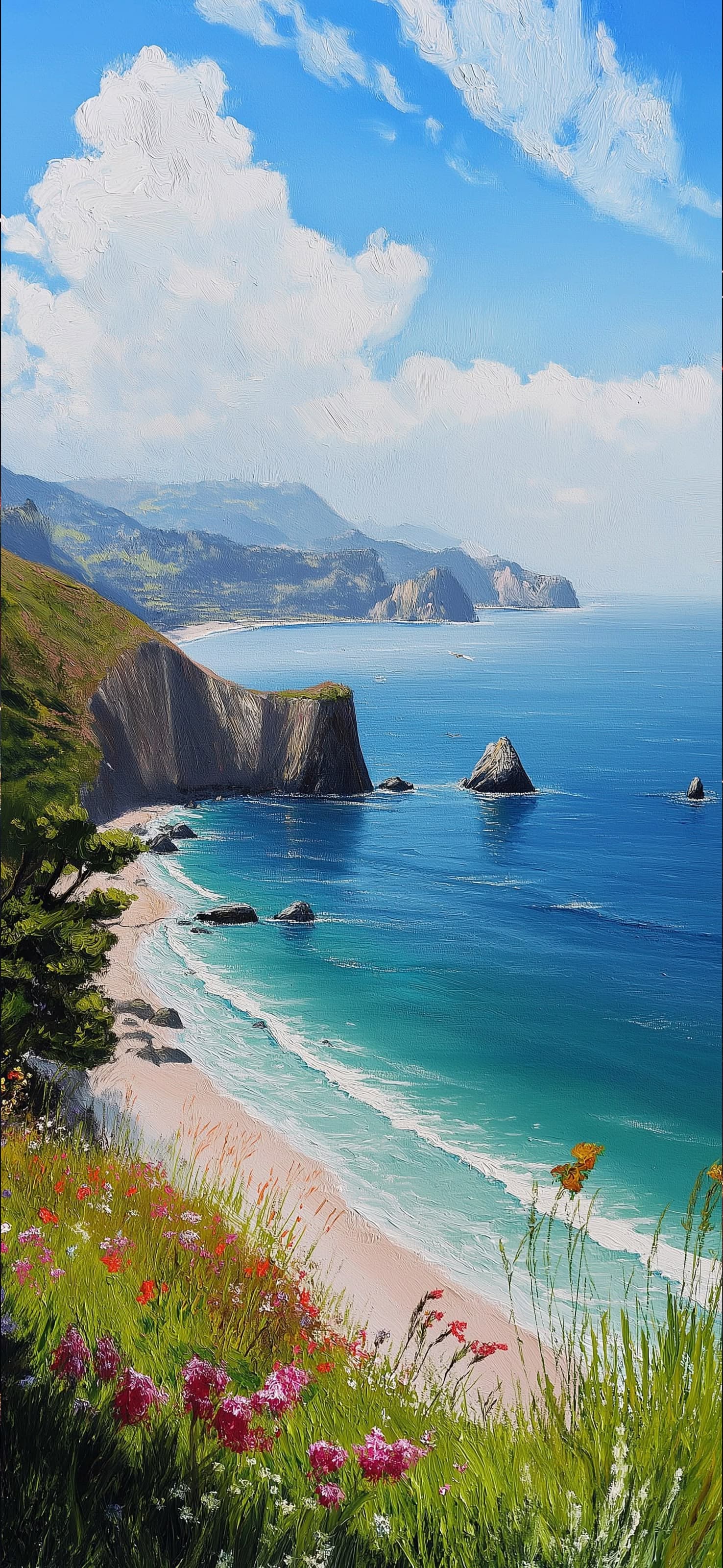Coastal Cliff View - free phone wallpaper