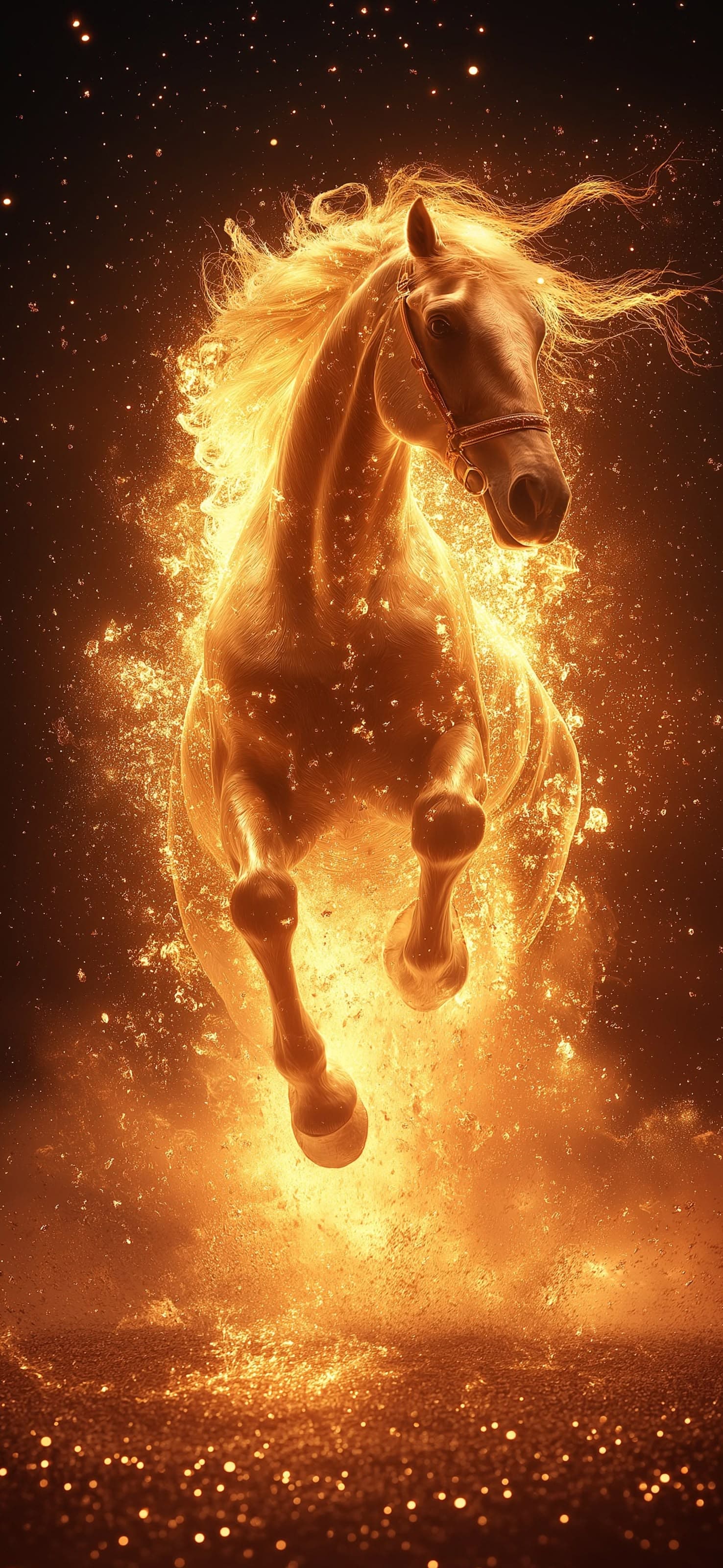 Ethereal Horse Glow - free phone wallpaper