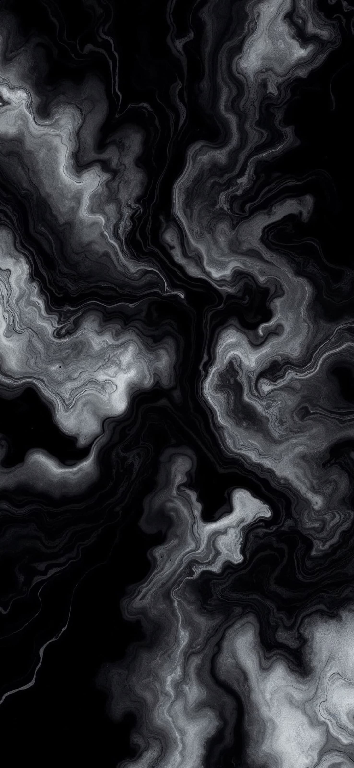 Monochrome Marble Swirl - free phone wallpaper