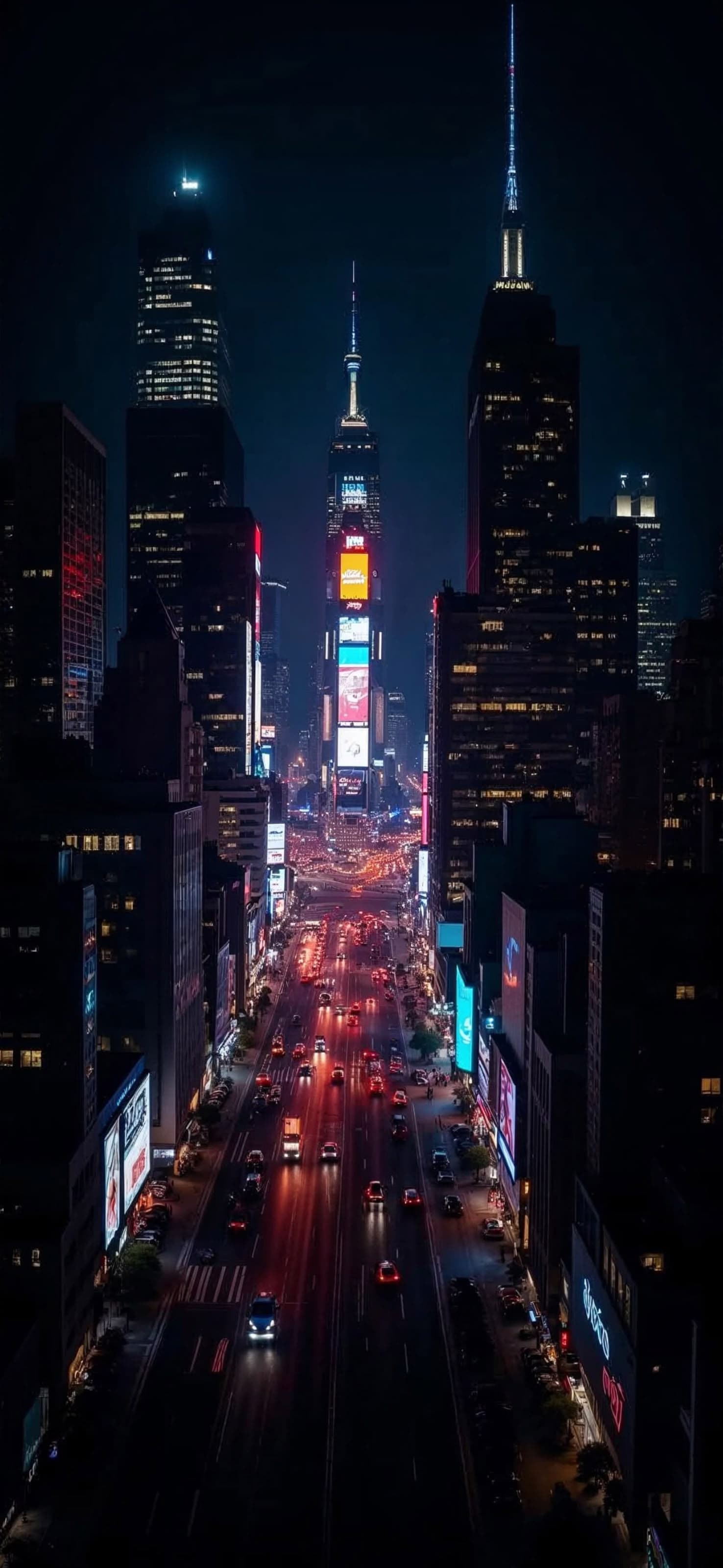 Cityscape Night Lights - free phone wallpaper