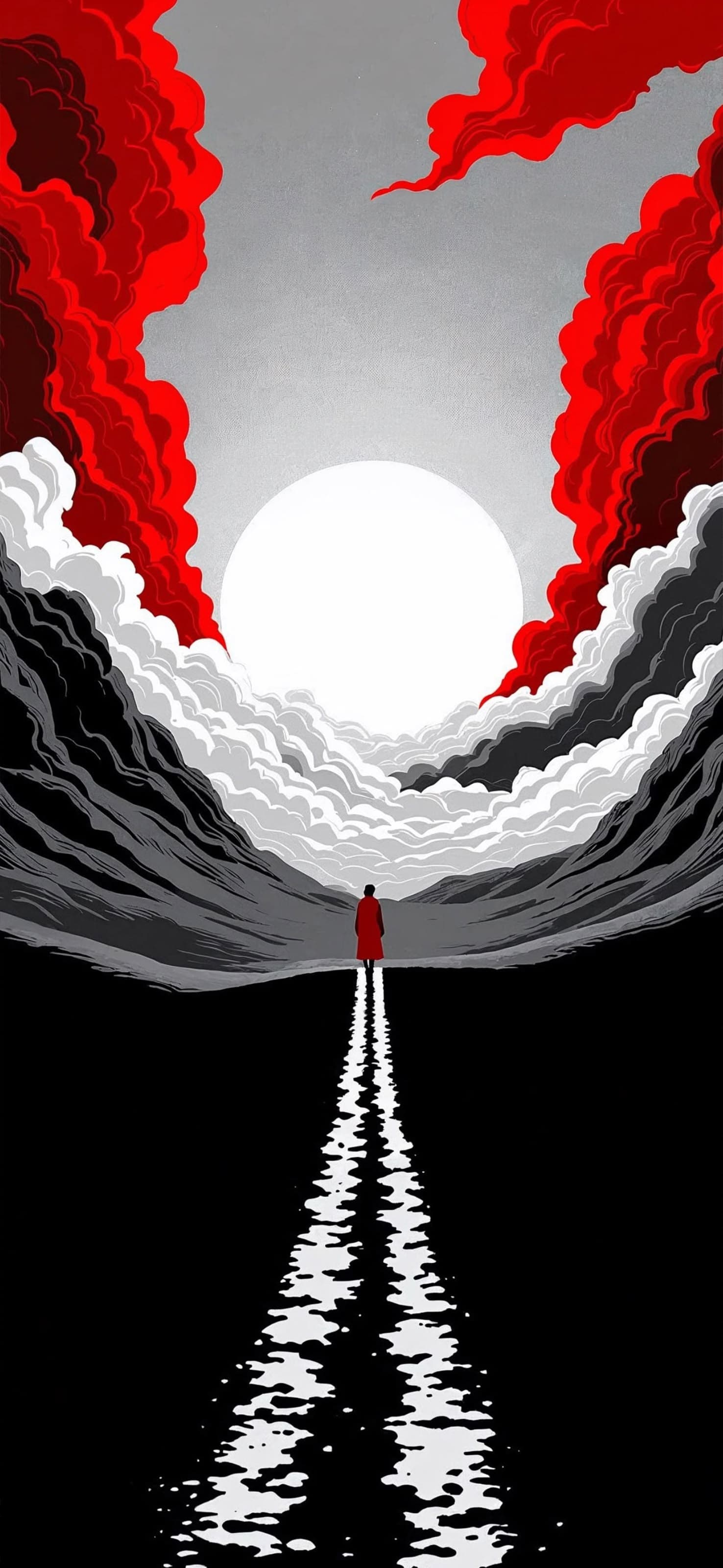 Red Cloud Journey - free phone wallpaper