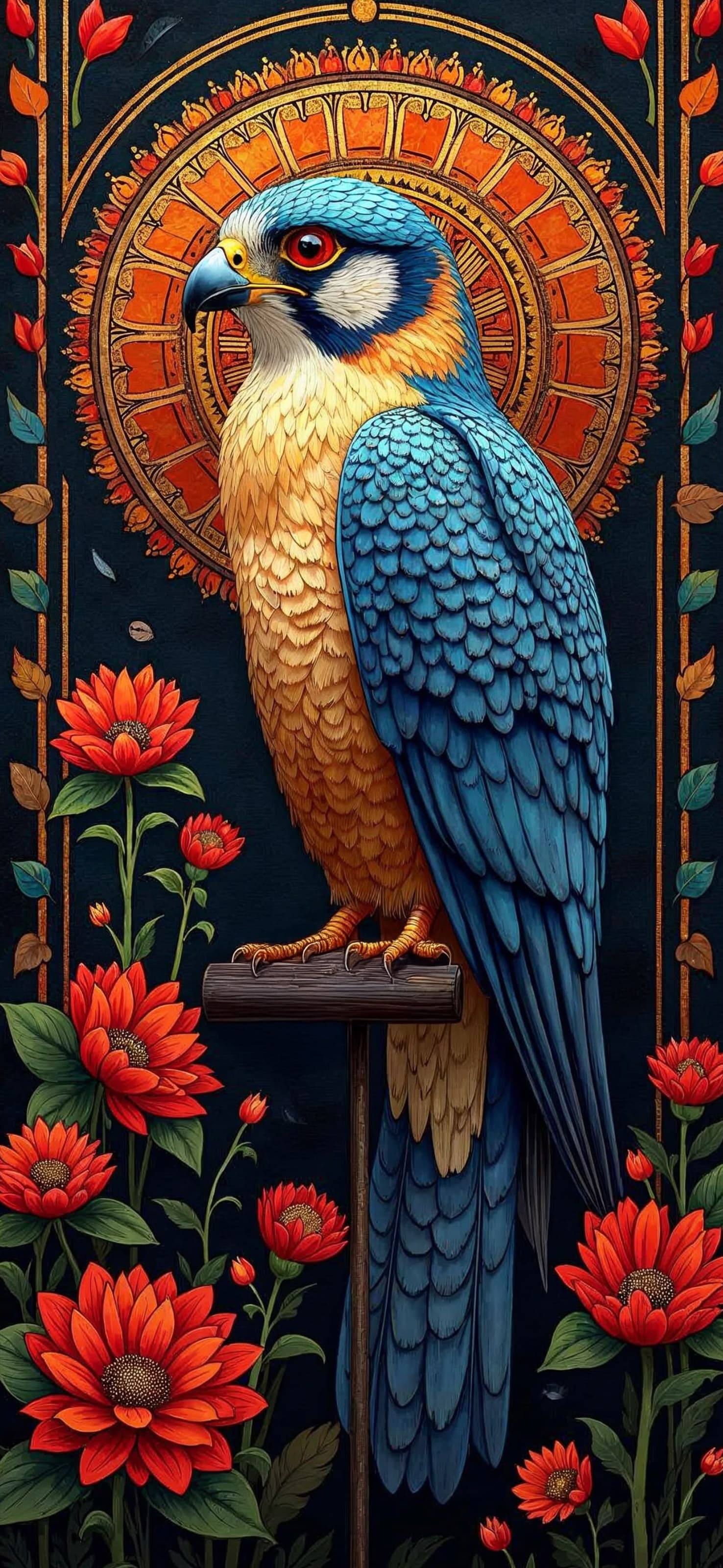 Falcon Floral Art - free phone wallpaper