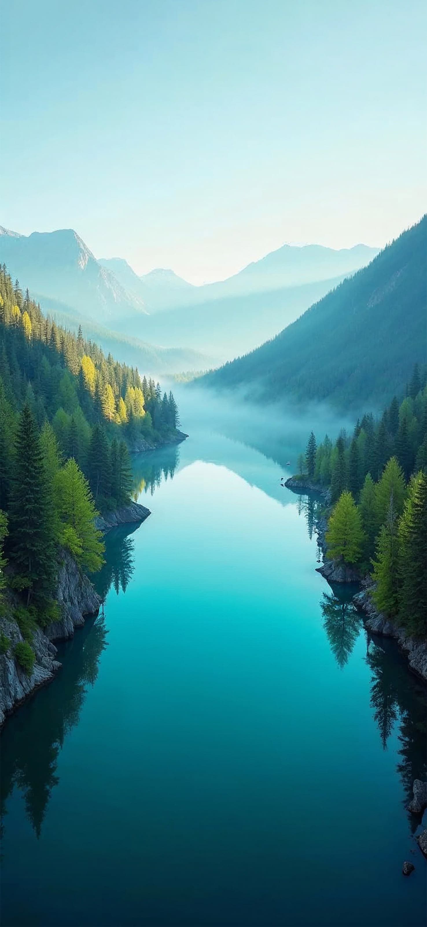 Turquoise Lake Vista - free phone wallpaper