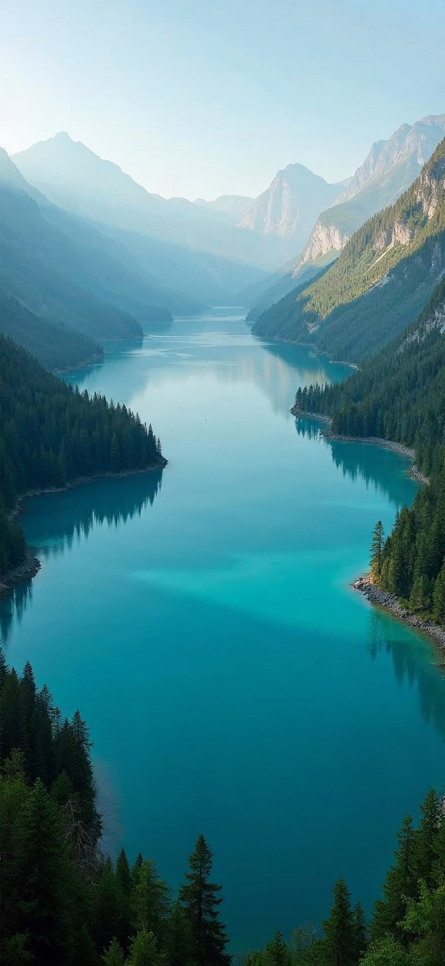 Azure Lake View - free phone wallpaper