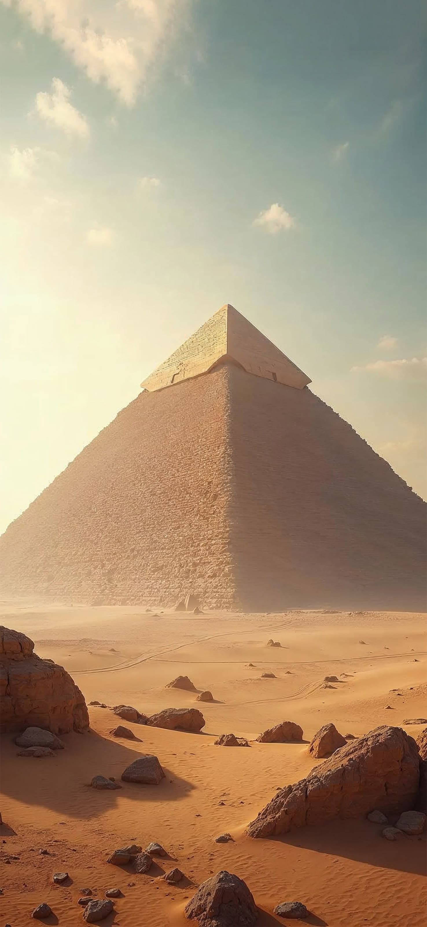 Sandy Pyramid Scene - free phone wallpaper