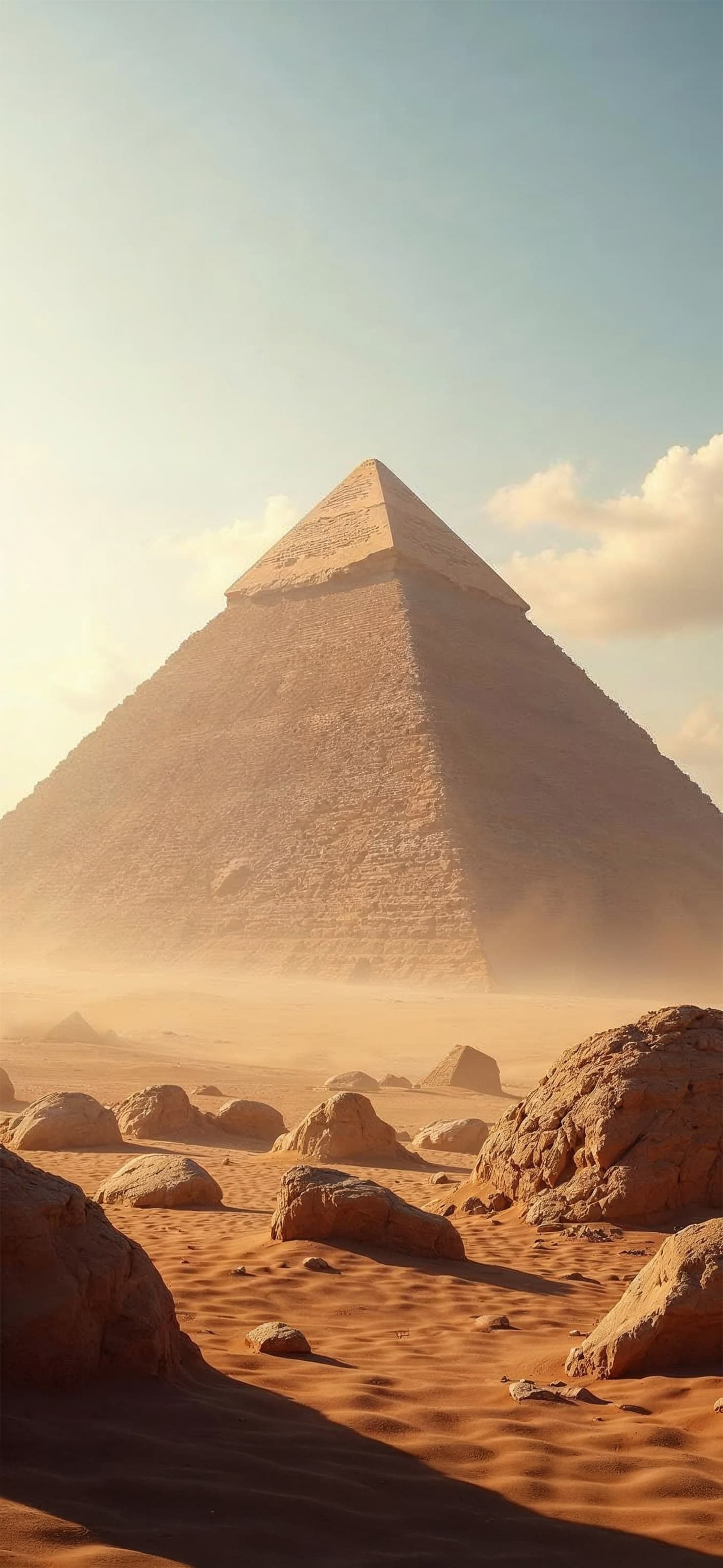 Desert Pyramid View - free phone wallpaper